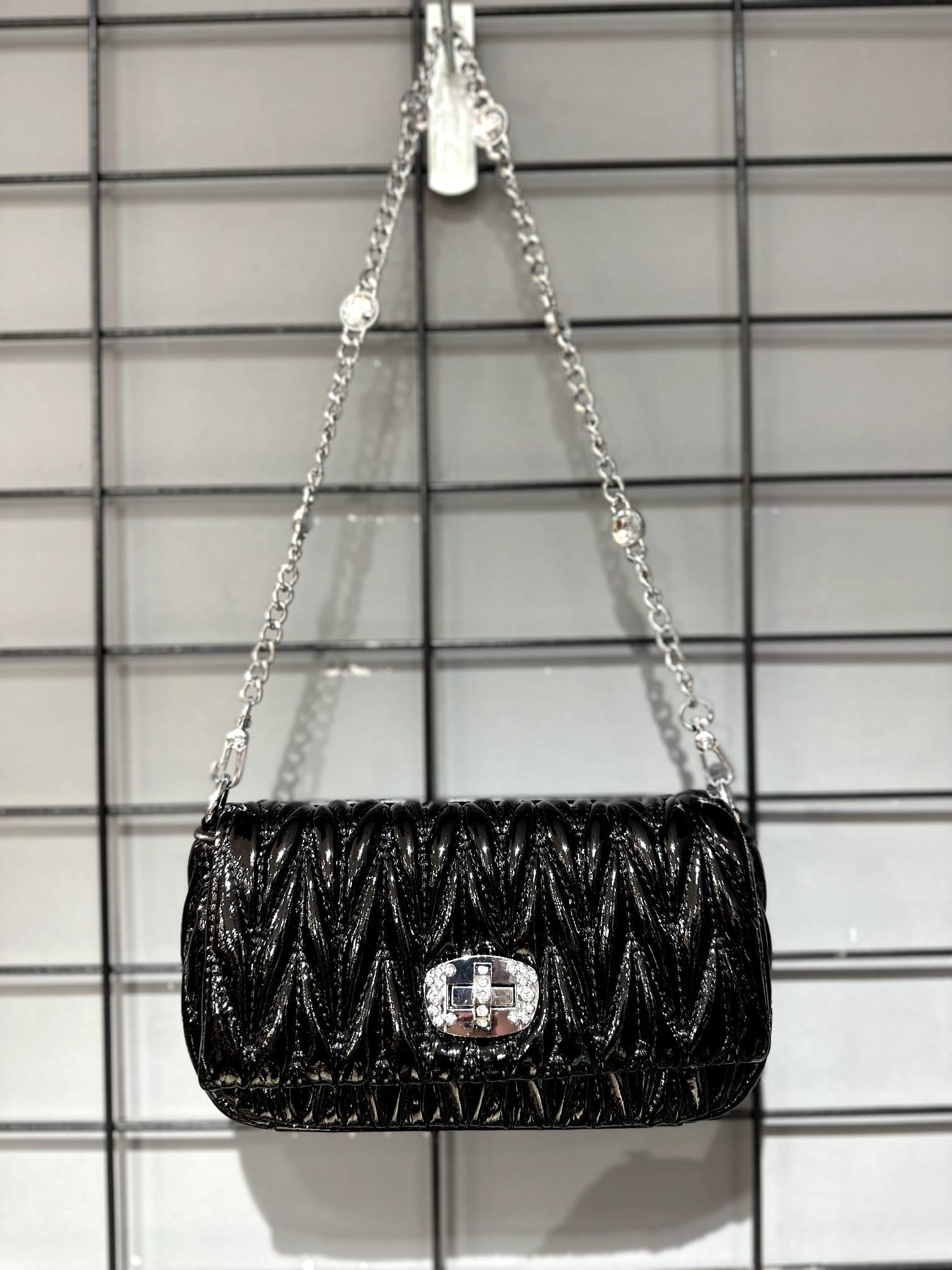 Matthew Cox byn1006 Kadın Çapraz Çanta Rugan Siyah