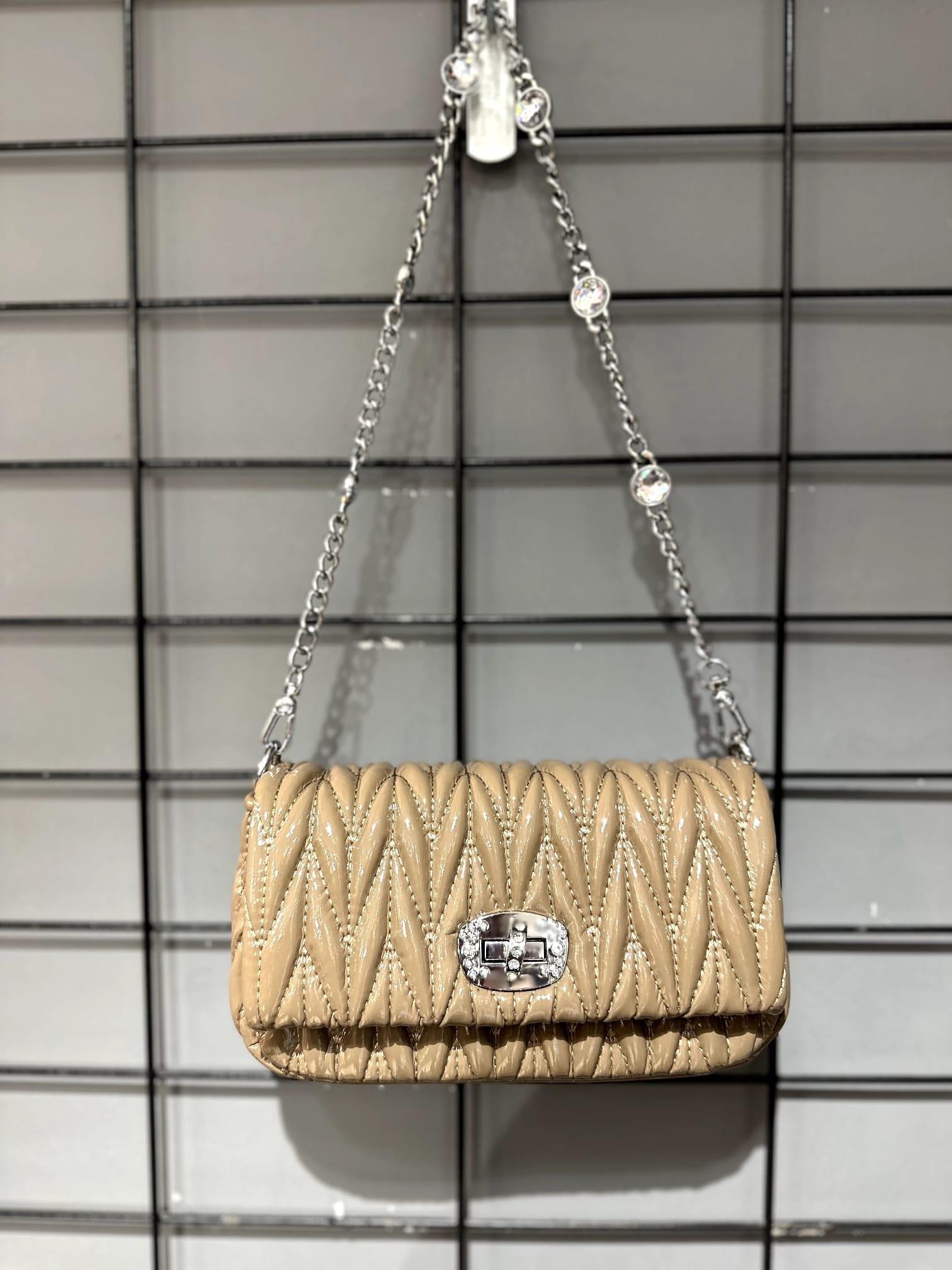 Matthew Cox byn1006 Kadın Çapraz Çanta Rugan  Platin