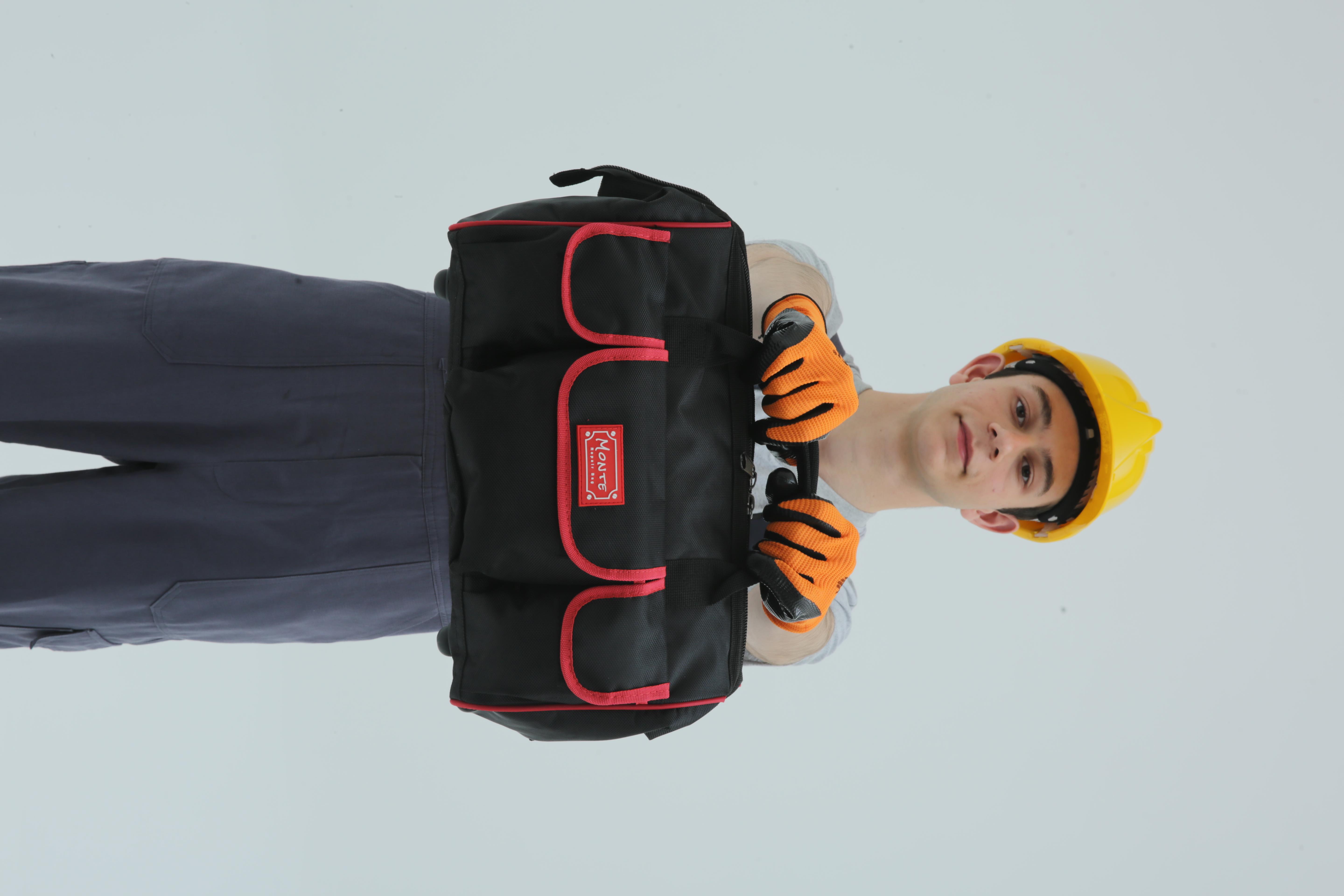 Monte Repairbag Monte-2003t 19inç 8'li Kumaş El Alet Teknisyen Çantası Kırmızı