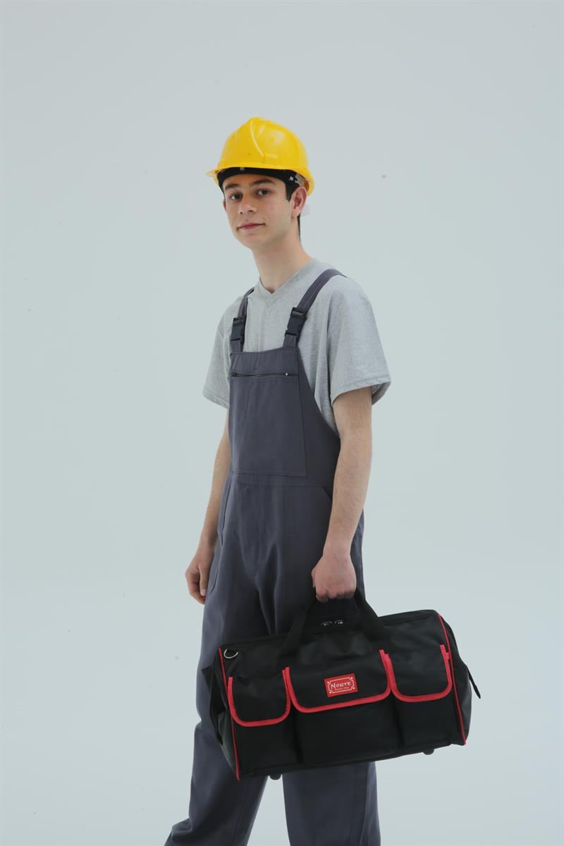 Monte Repairbag Monte-2003t 19inç Siyah Teknisyen Alet Çantası Kırmızı