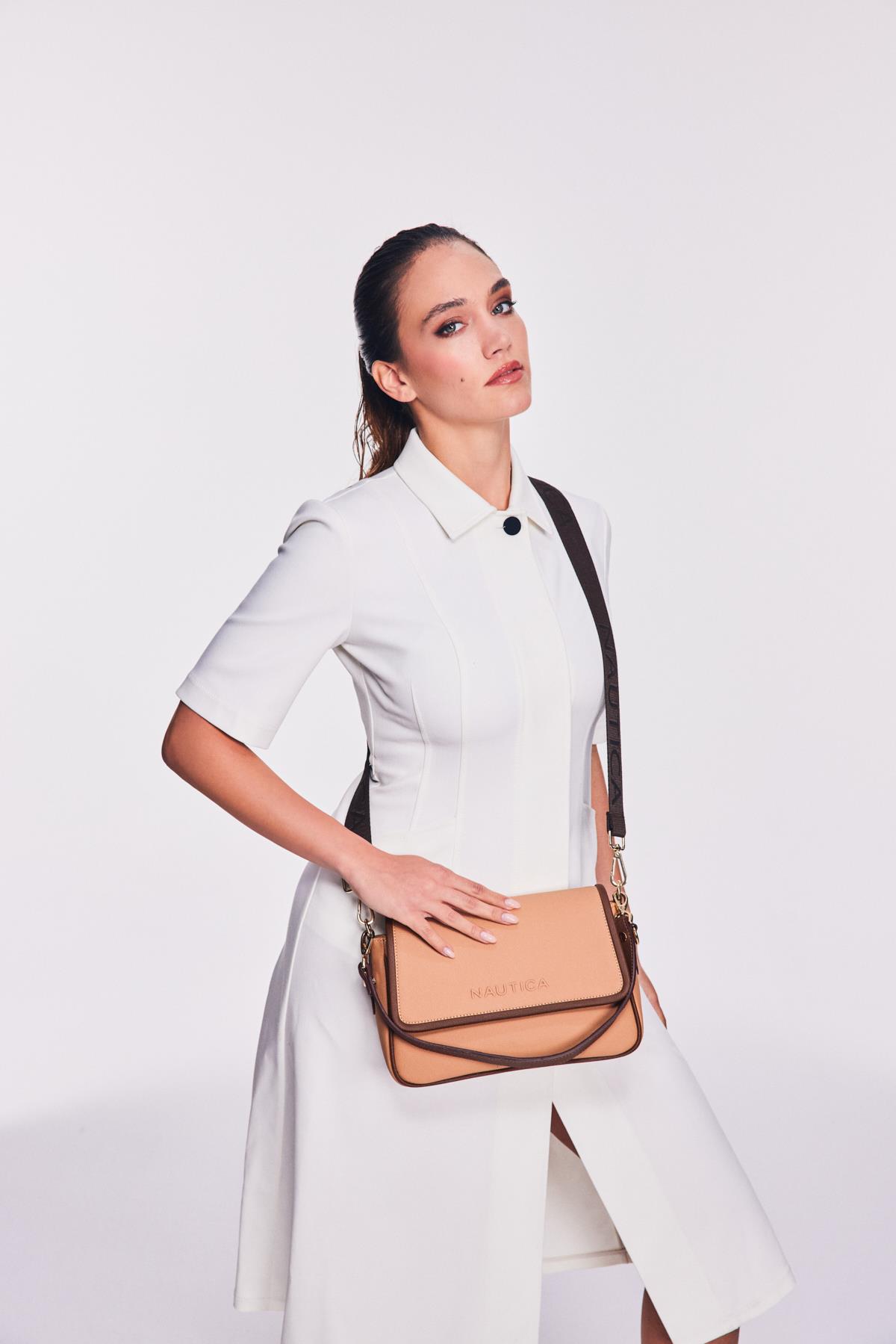 Nautica cn6509t Kadın Omuz ve Çapraz Çanta Latte