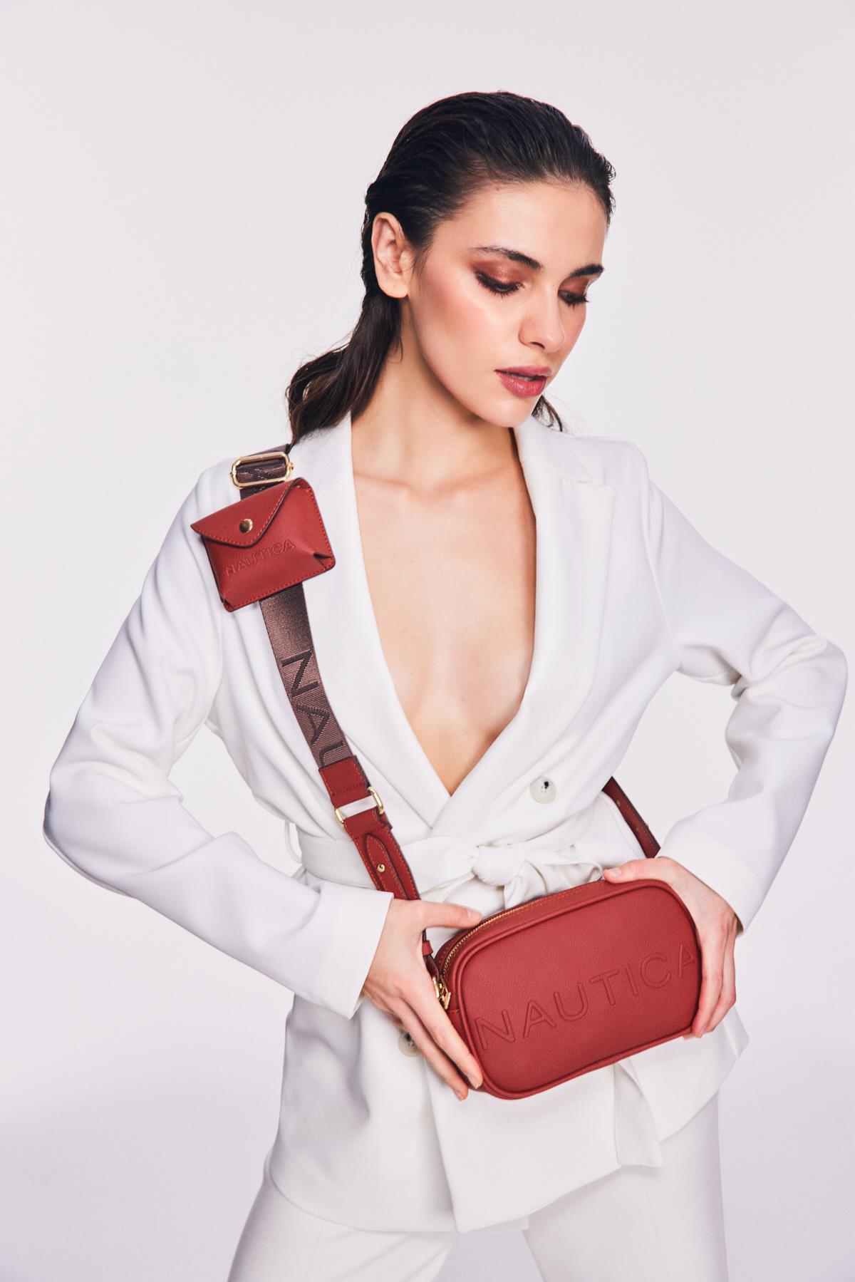 Nautica cn6529t Kadın Çapraz Çanta Kremit