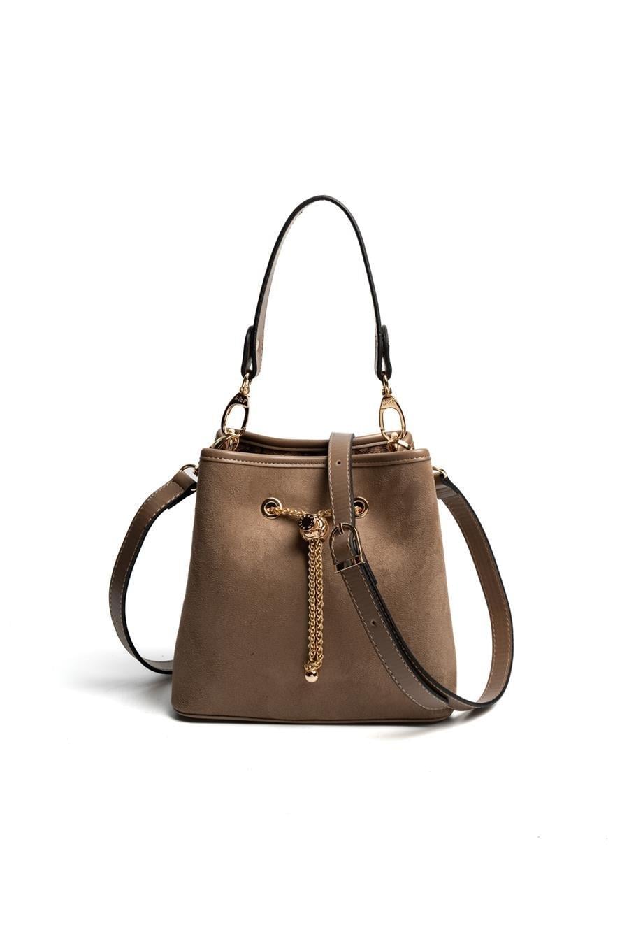 Silver & Polo SP1266 Kadın Çapraz Çanta Süet Kahve