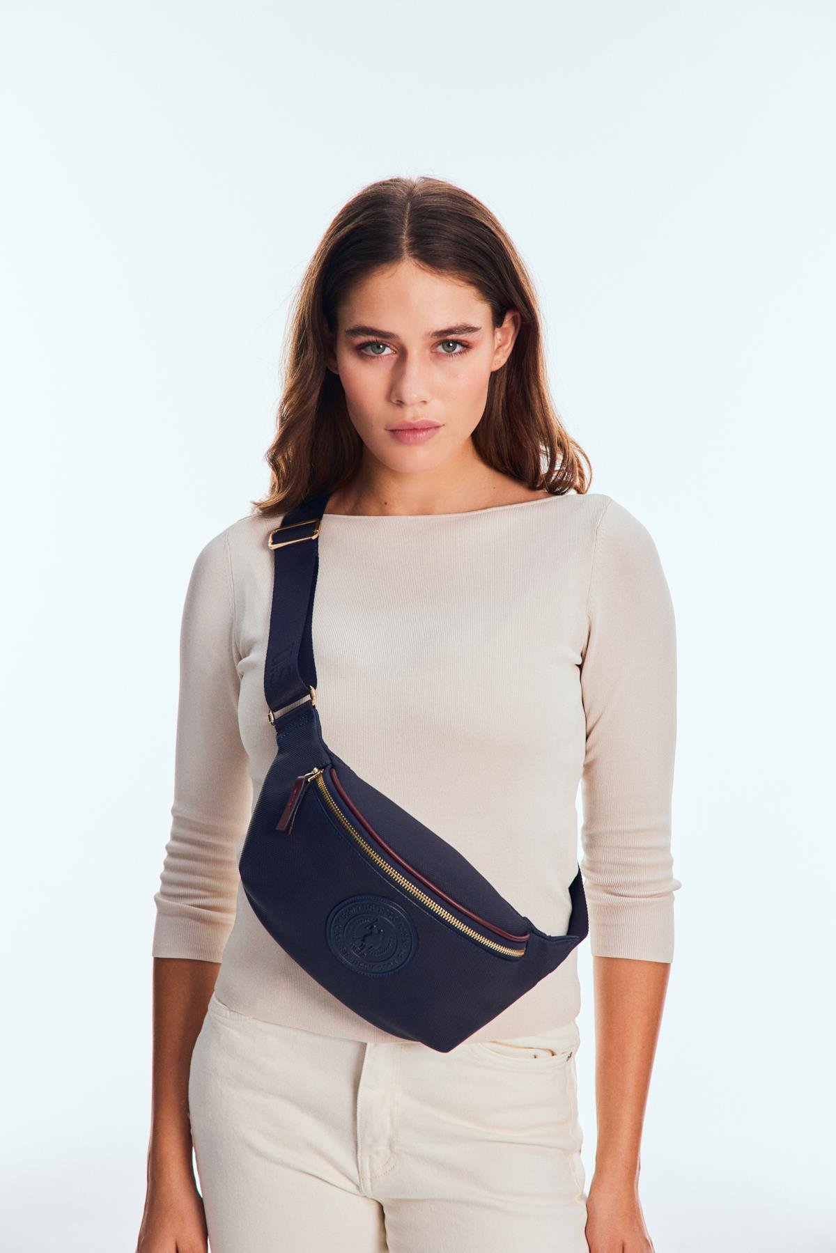 Us Polo us24741 Kadın Bel Çantası Lacivert Bordo
