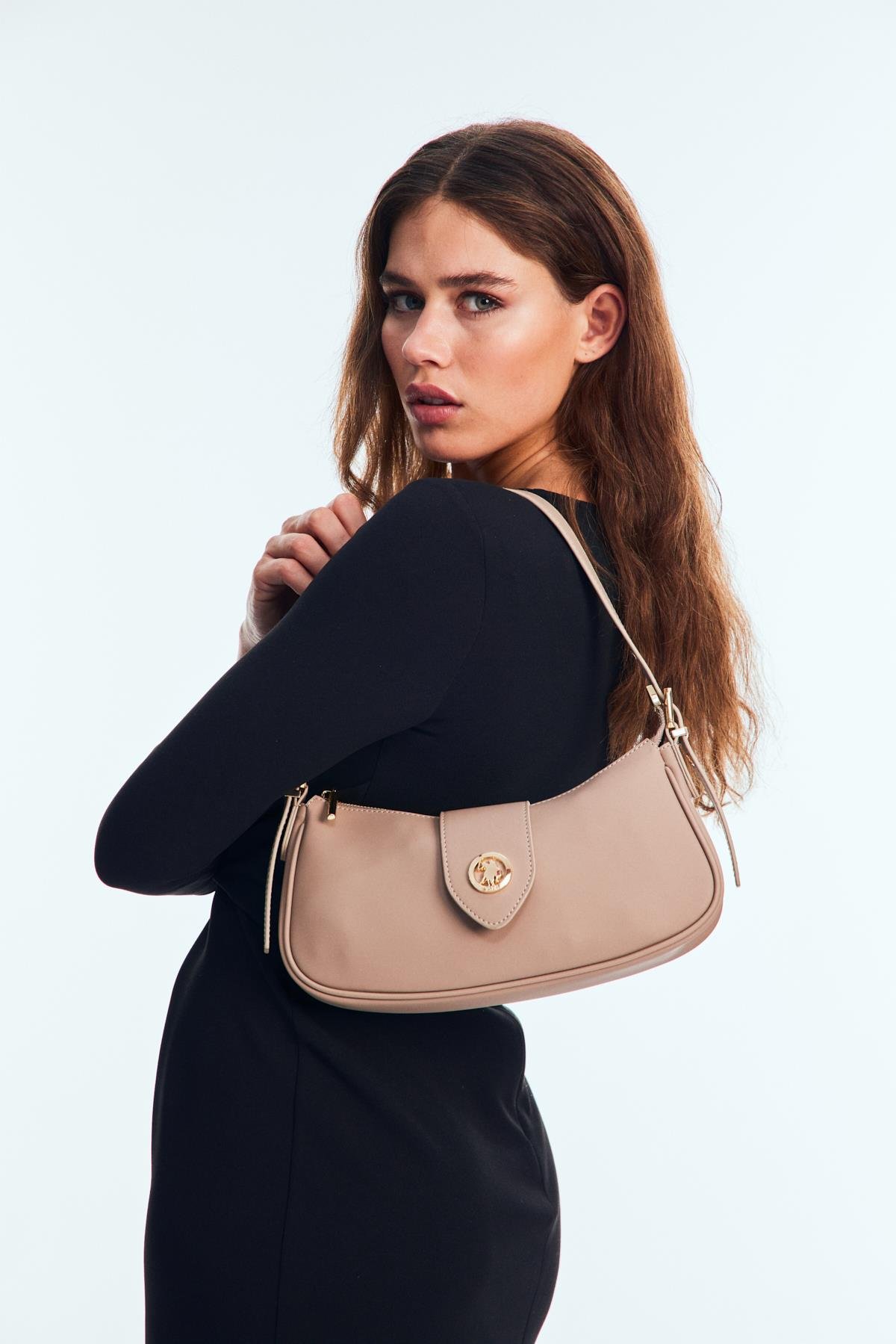 us24631 Kadın Omuz Çantası Vizon