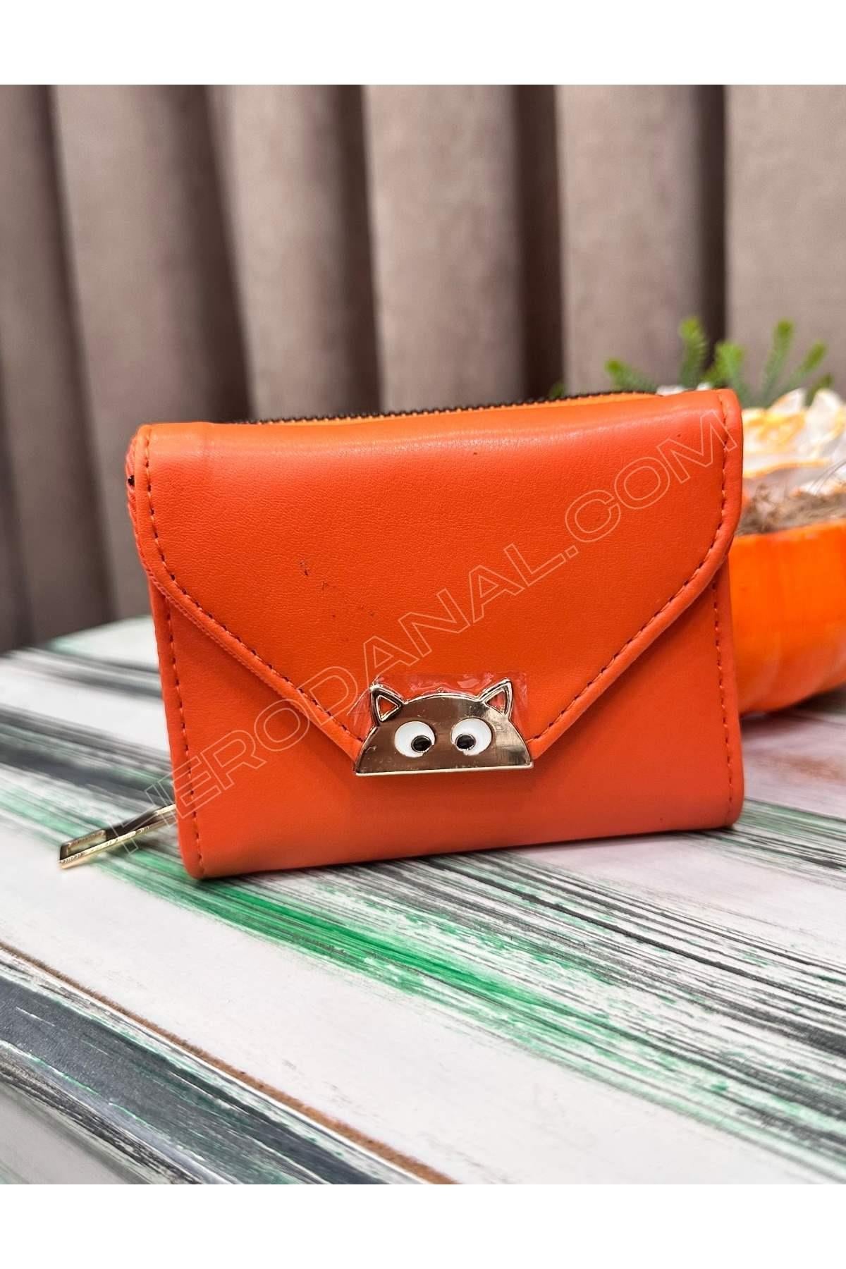 Bayan Cüzdan Çift Kullanım - Turuncu - Model 3