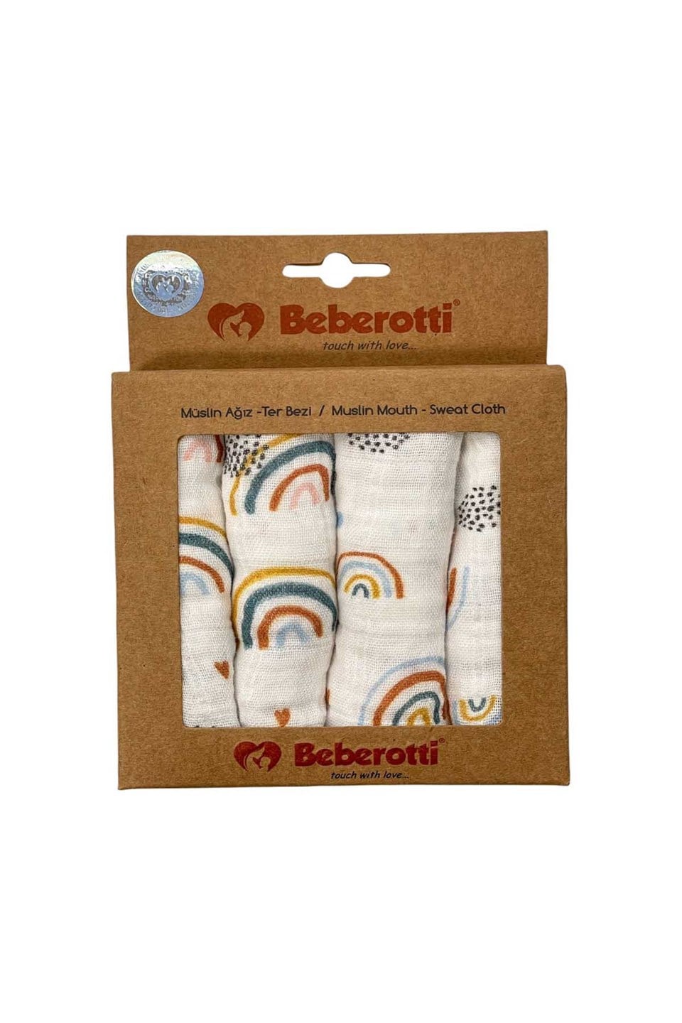 Beberotti Müslin 4lü Ağız&Ter Mendili 