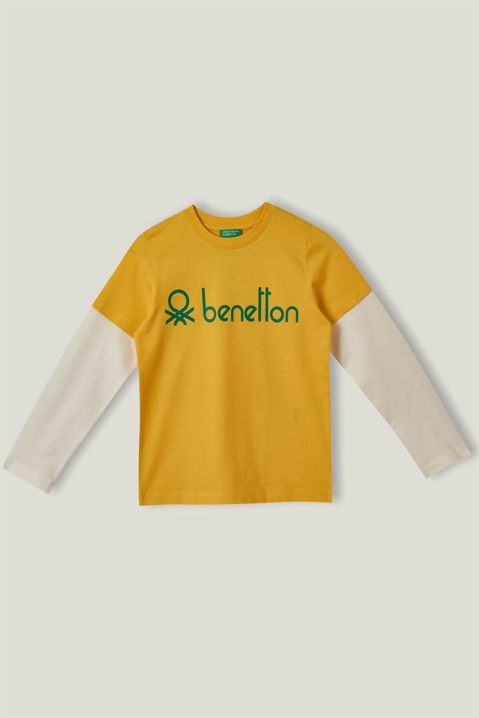 Benetton Baskılı Uzun Kol T-Shirt