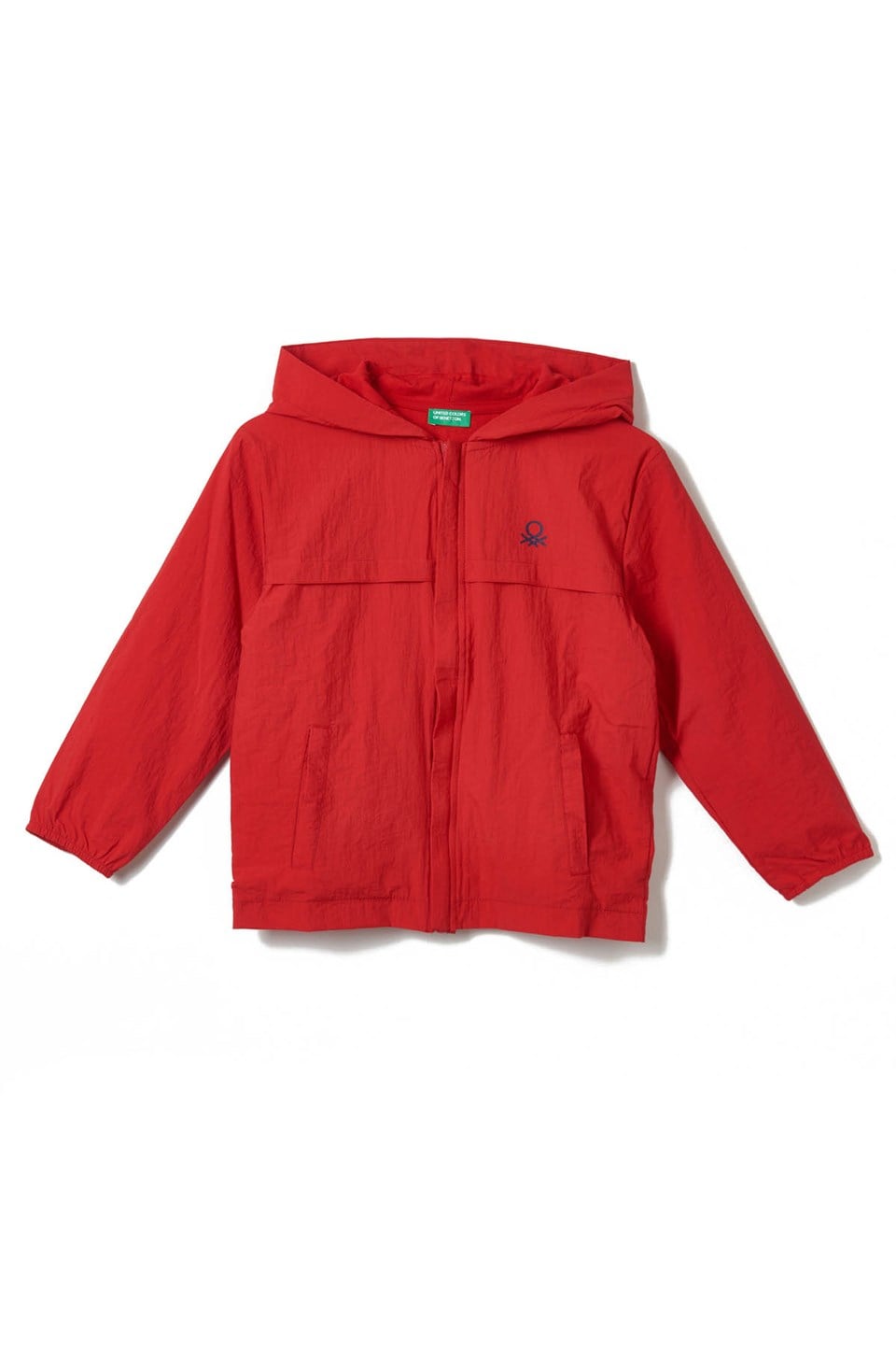 Benetton Logolu Kapşonlu Yağmurluk