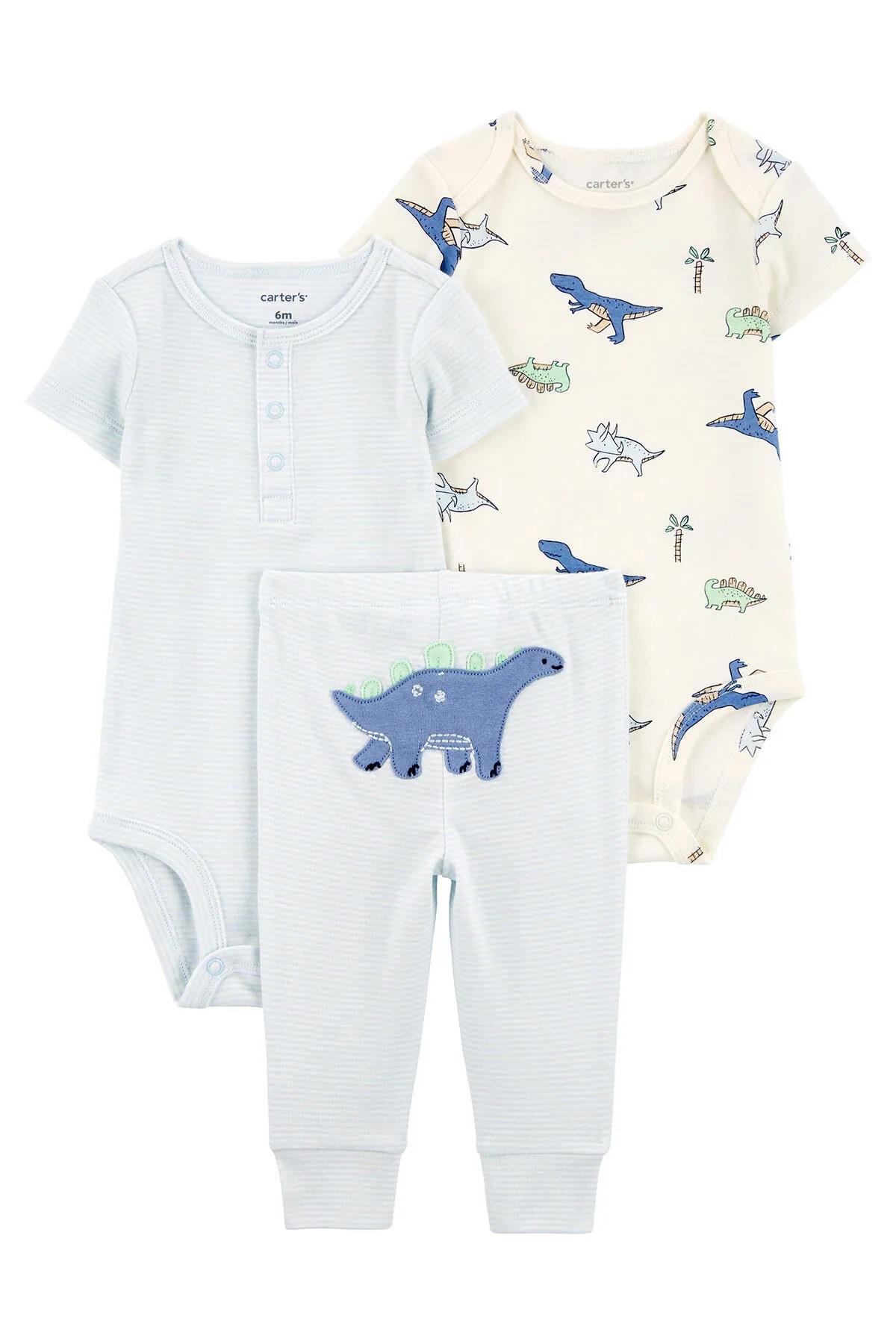 Carter's Erkek Bebek Body Pantolon Set 3'lü Takım
