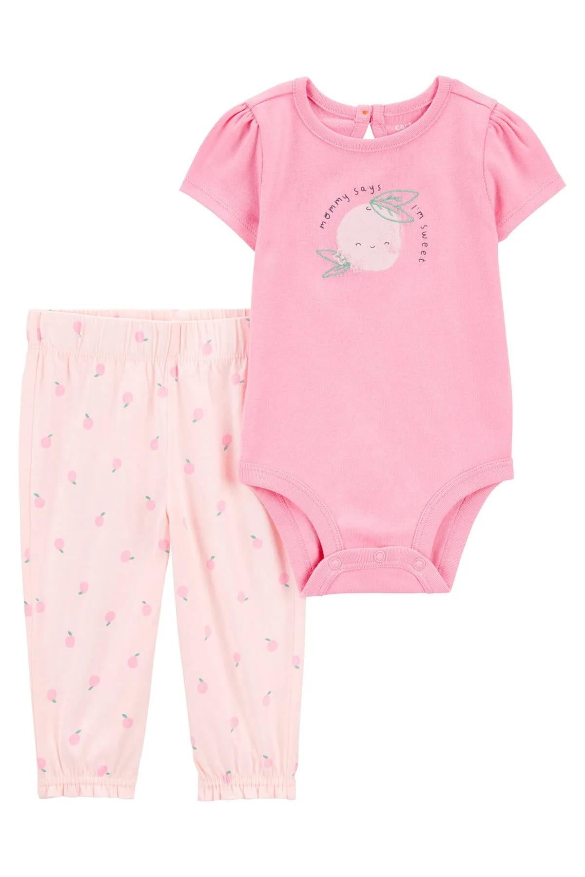 Carter's Kız Bebek Body Pantolon Set 2'li Takım