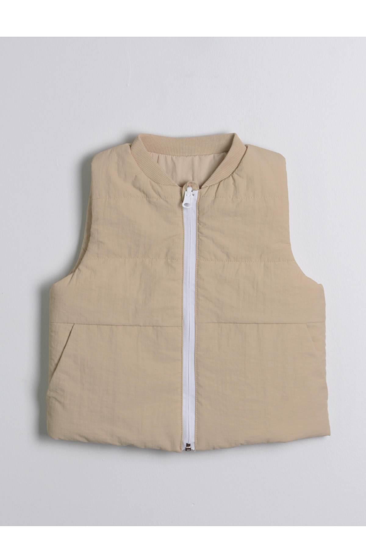 Çift Taraflı Yelek - Bej
