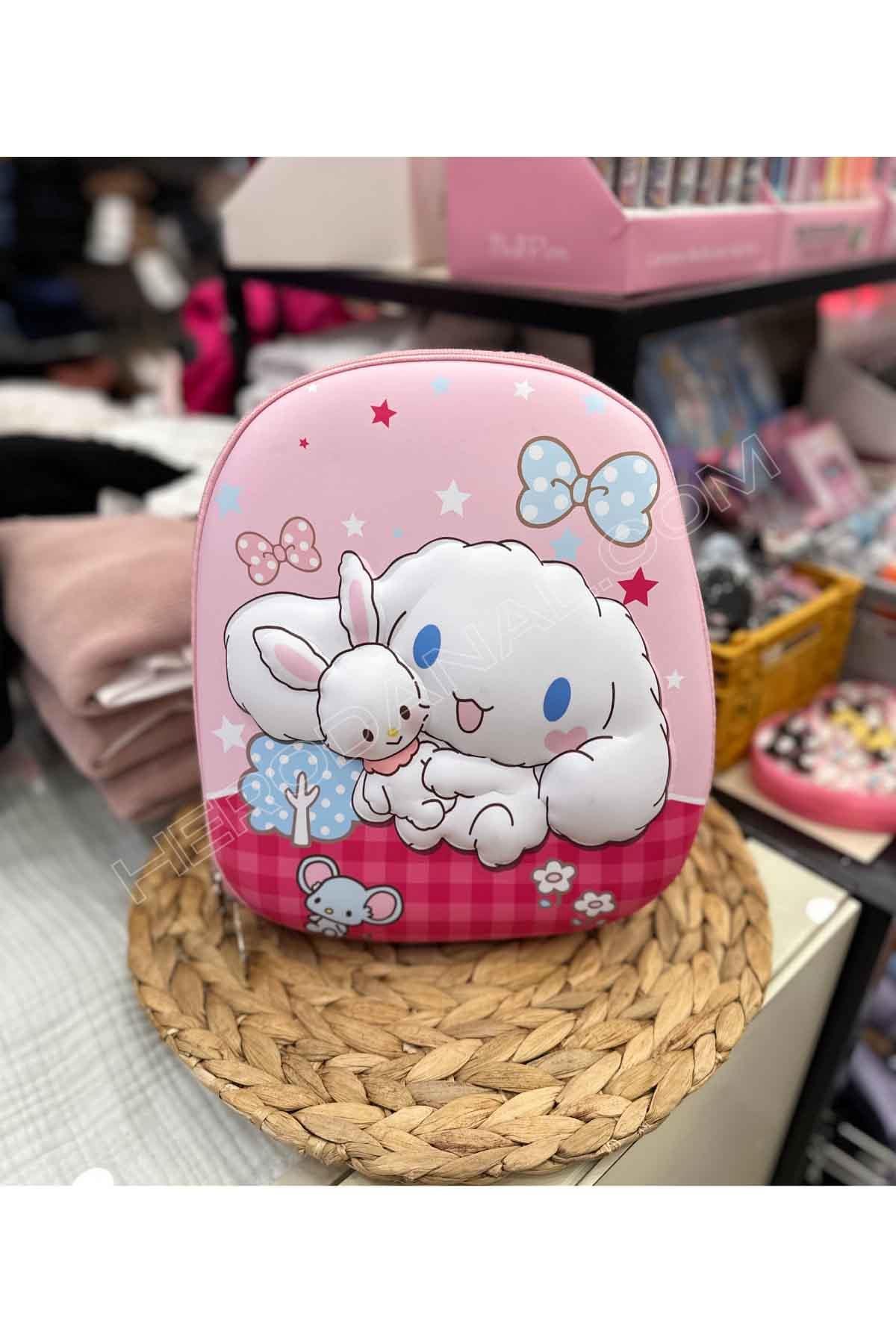 Cinnamoroll 3D Kabartmalı Sırt Çantası 28 cm