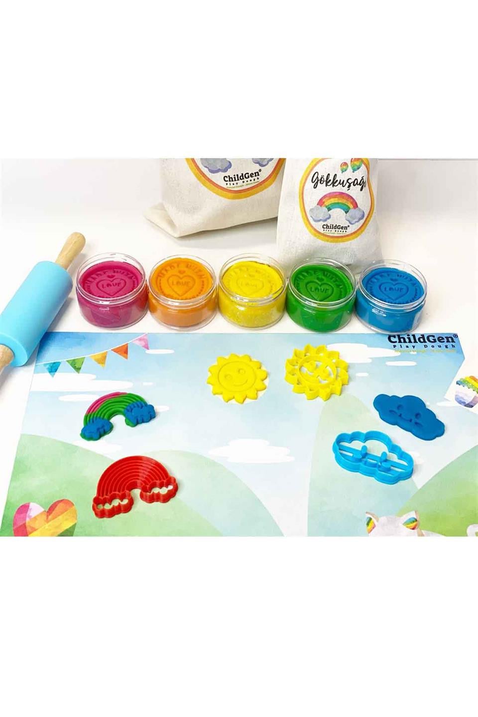 Doğal Oyun Hamurları Konsept Set - Gökkuşağı
