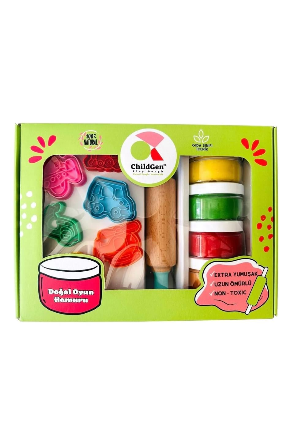 Doğal Oyun Hamurları Premıum Kutu Set - Araçlar