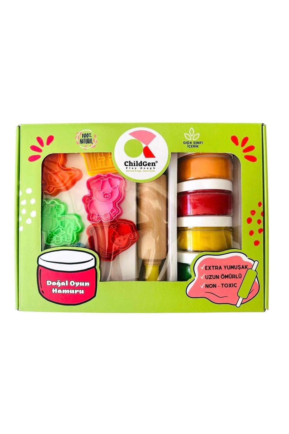 Doğal Oyun Hamurları Premıum Kutu Set - Çiftlik
