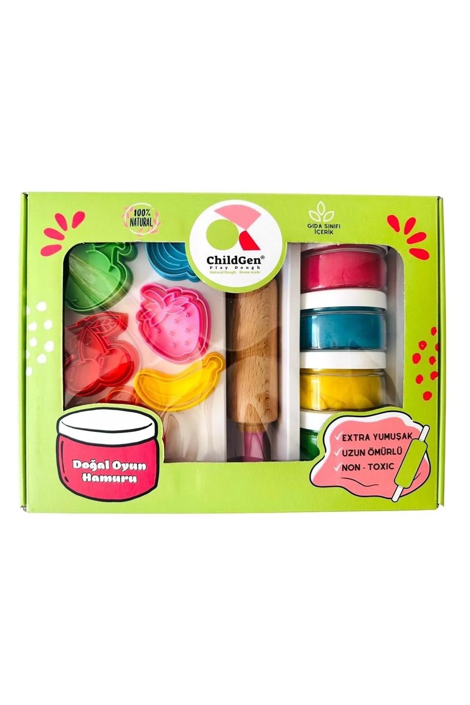 Doğal Oyun Hamurları Premıum Kutu Set - Meyve/Sebzeler