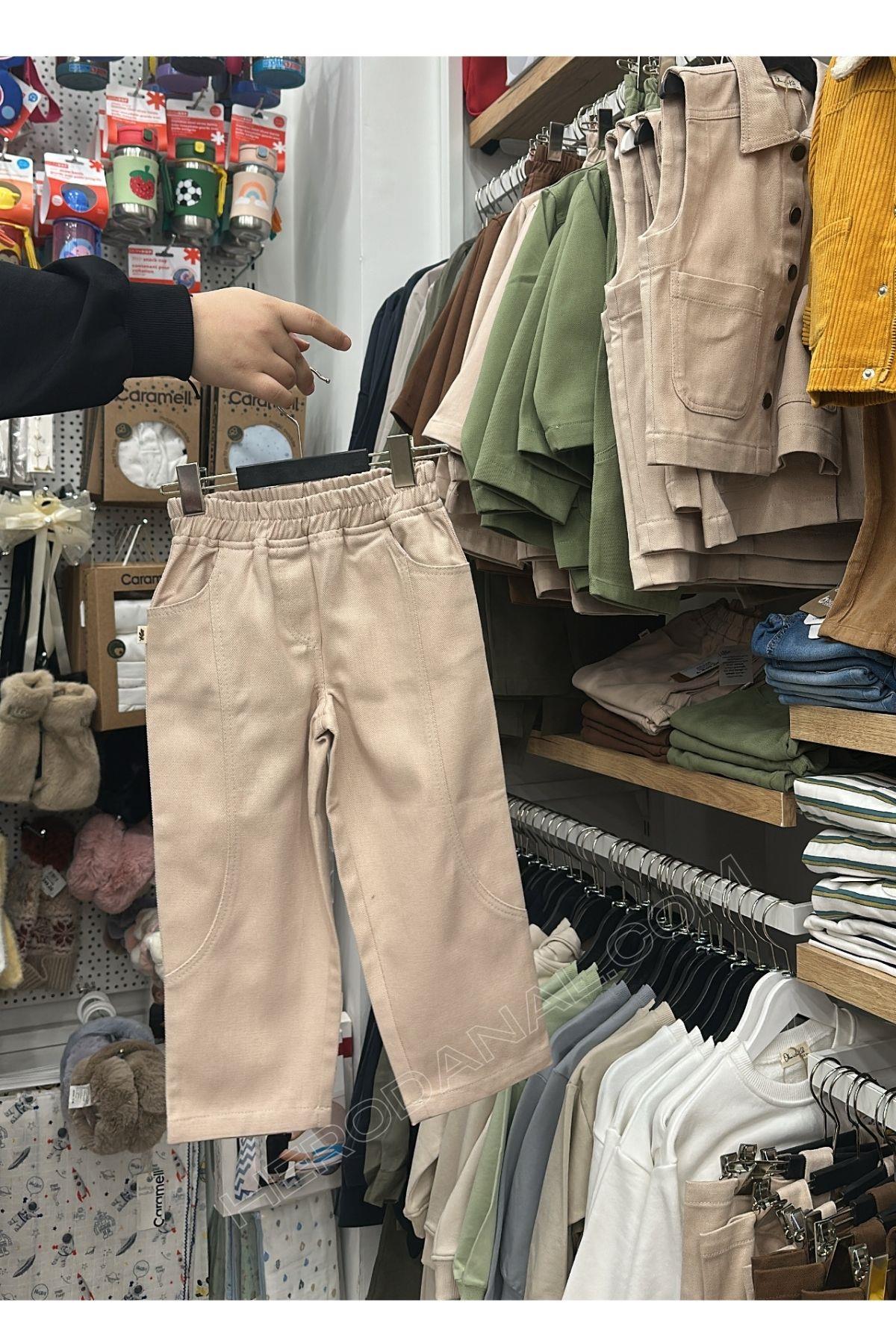 Erkek Çocuk Gabardin Pantolon- Bej