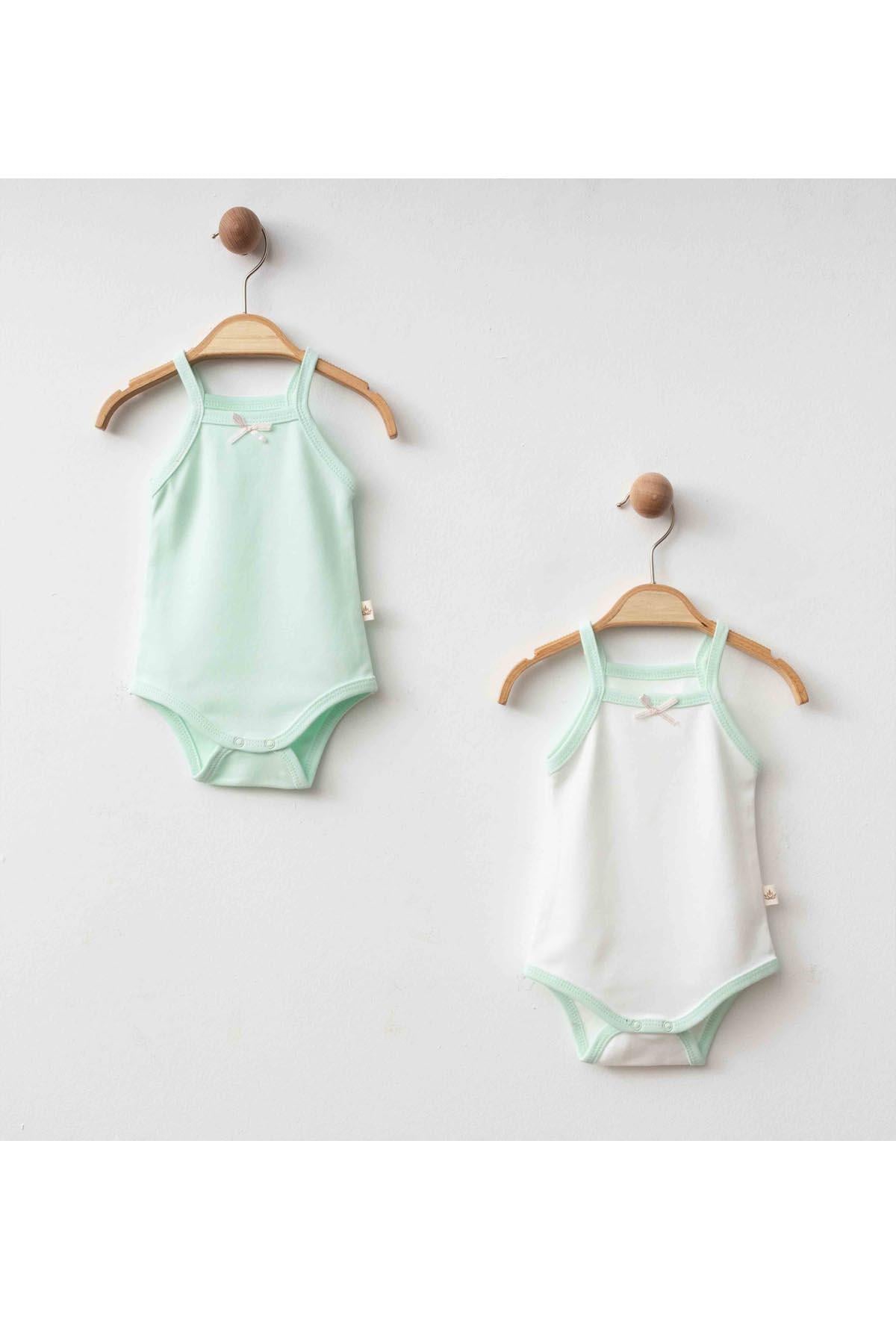Eslenza Kız Bebek 2'li Zıbın - Mint Yeşili