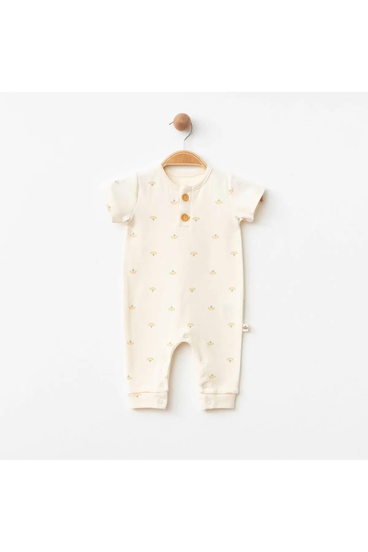 Eslenza Organik Unisex Bebek Tulum - Desenli