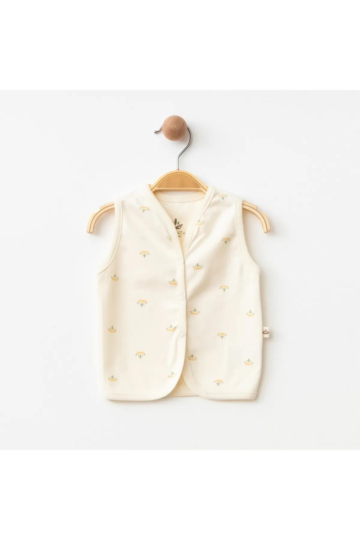 Eslenza Organik Unisex Bebek Yelek - Desenli