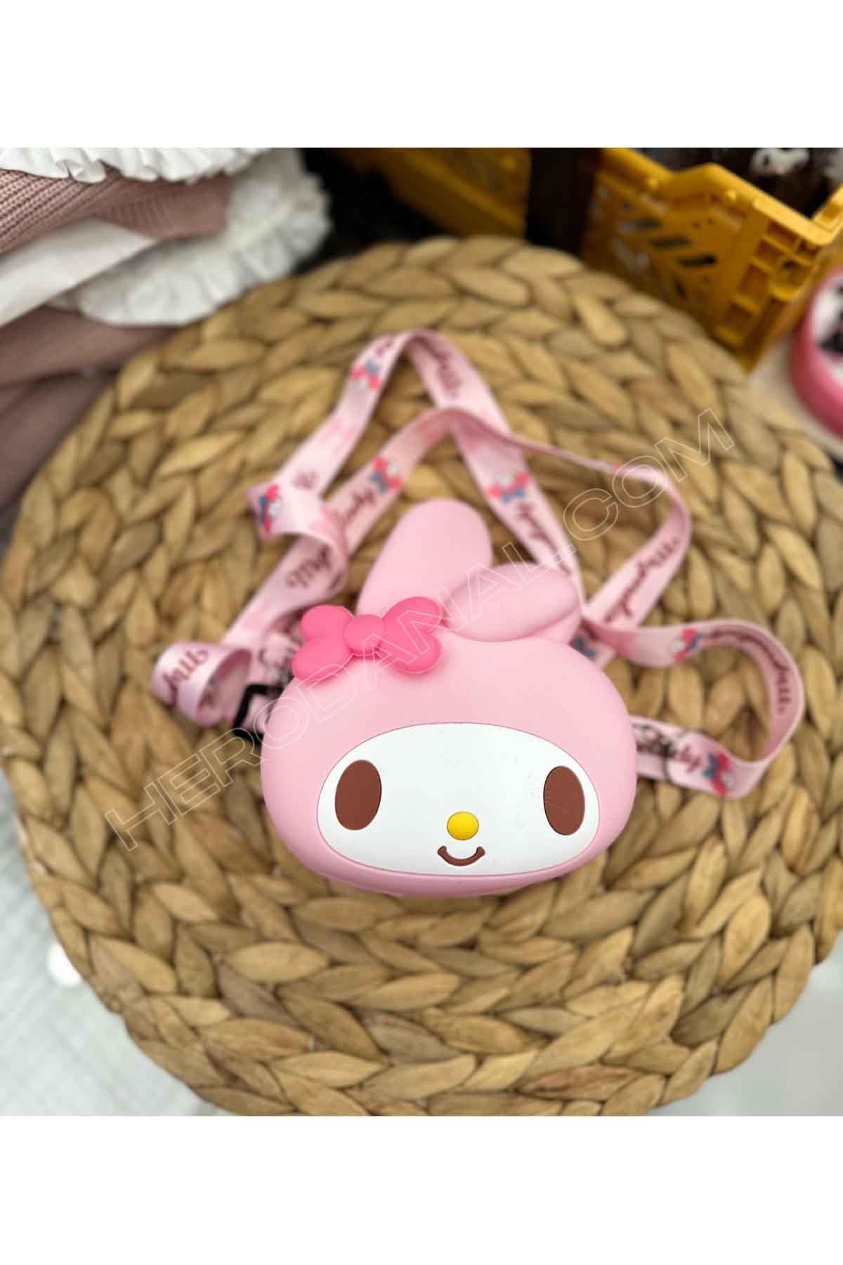 Fiyonk Detaylı My Melody Silikon Çanta - Açık Pembe