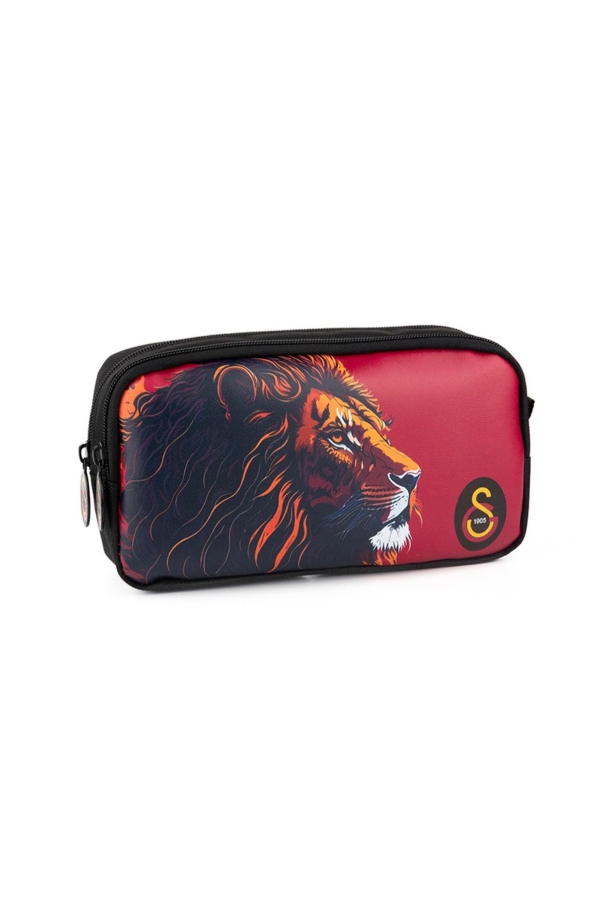Galatasaray Lisanslı Aslan Figürlü kırmızı Orijinal Suni Deri Kalemlik