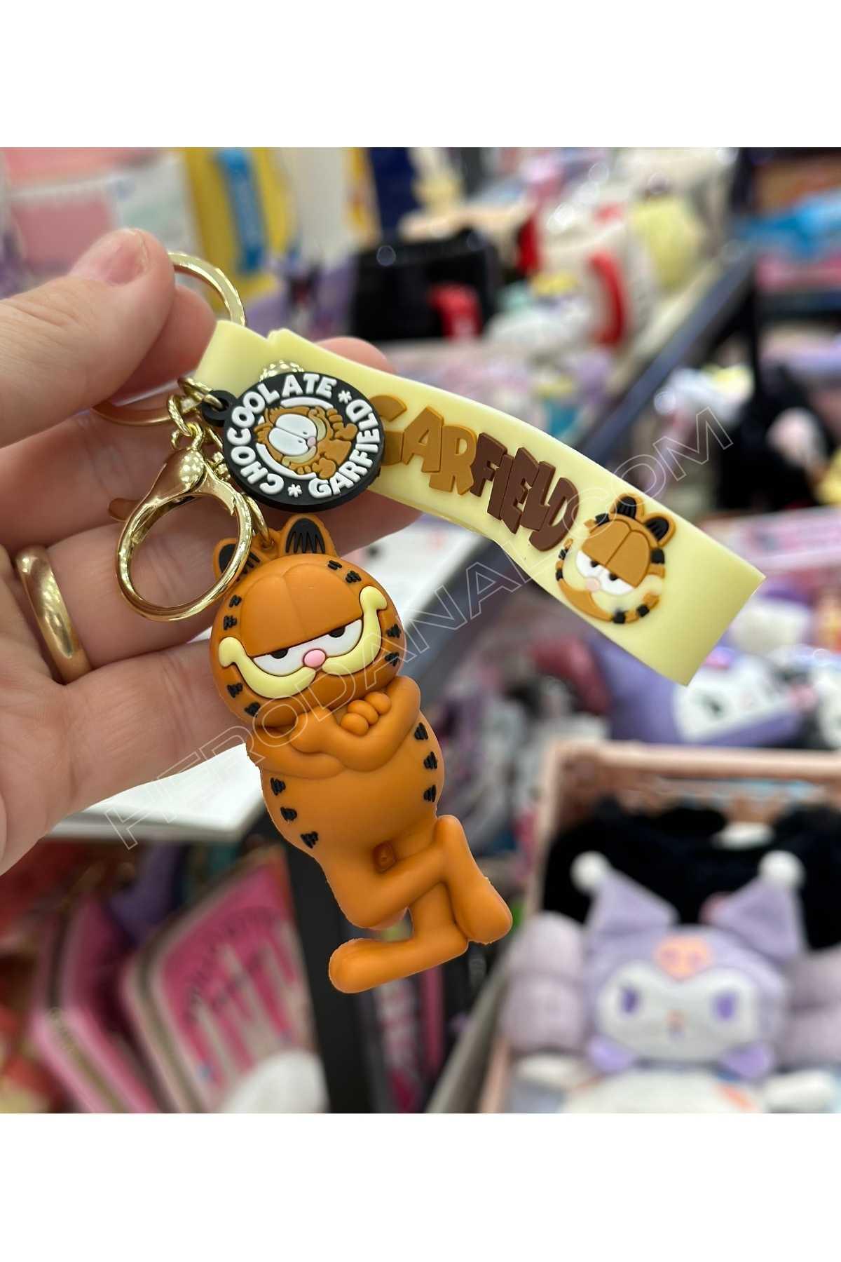 Garfield İri Boy Silkon Anahtarlık - Model 1