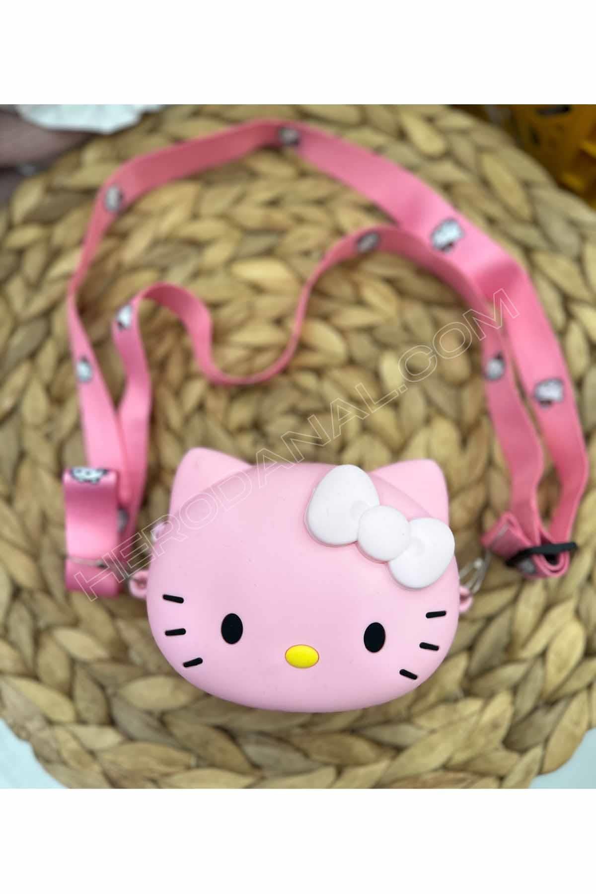 Hello Kitty Silikon Çanta - Açık Pembe