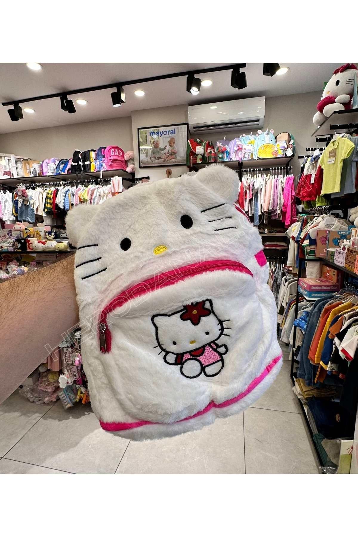Hello Kitty Sırt Çantası 32 CM Peluş - Beyaz