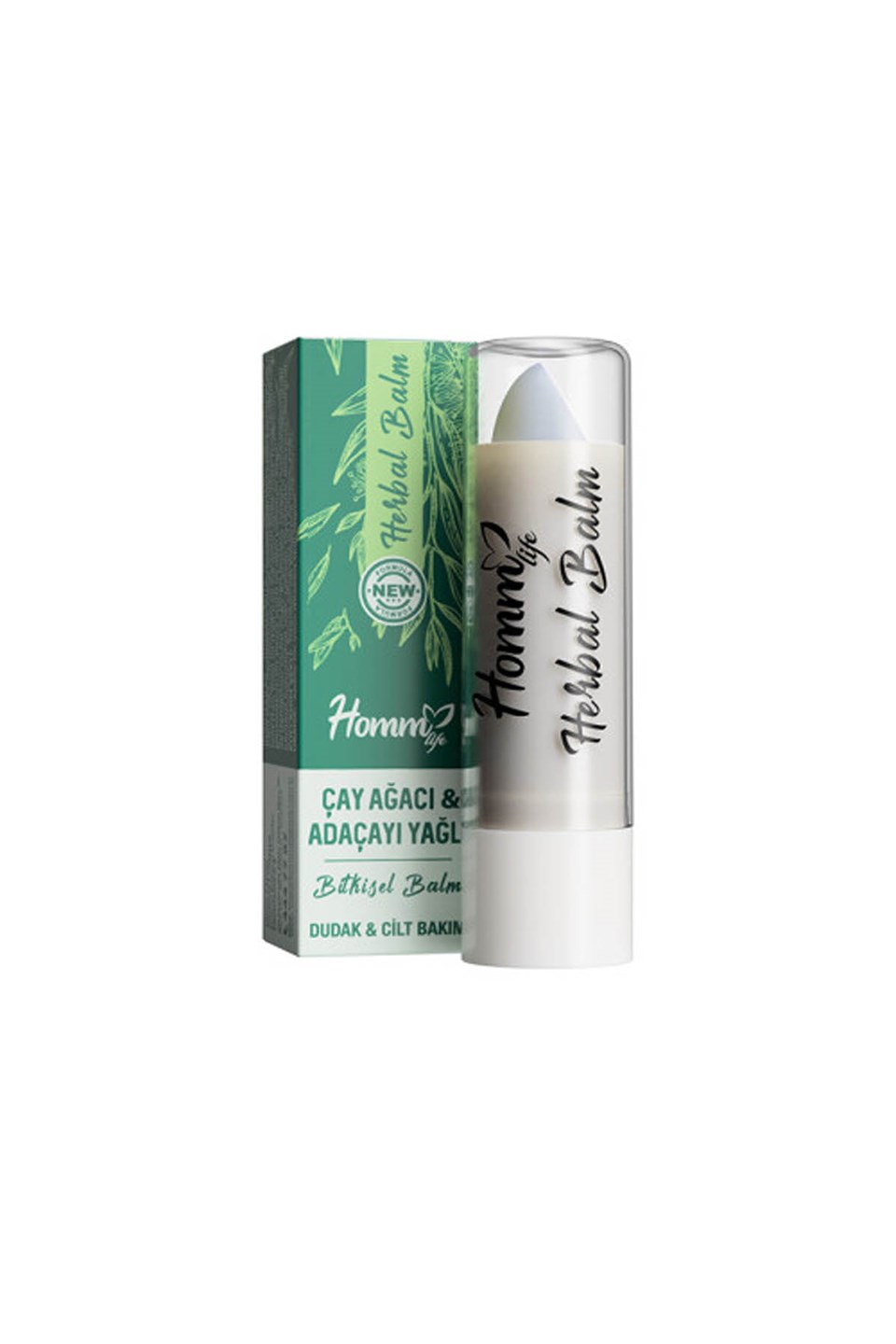 Homm Life Çay Ağacı Ve Adaçayı Yağlı Herbal Lip Balm 5ml