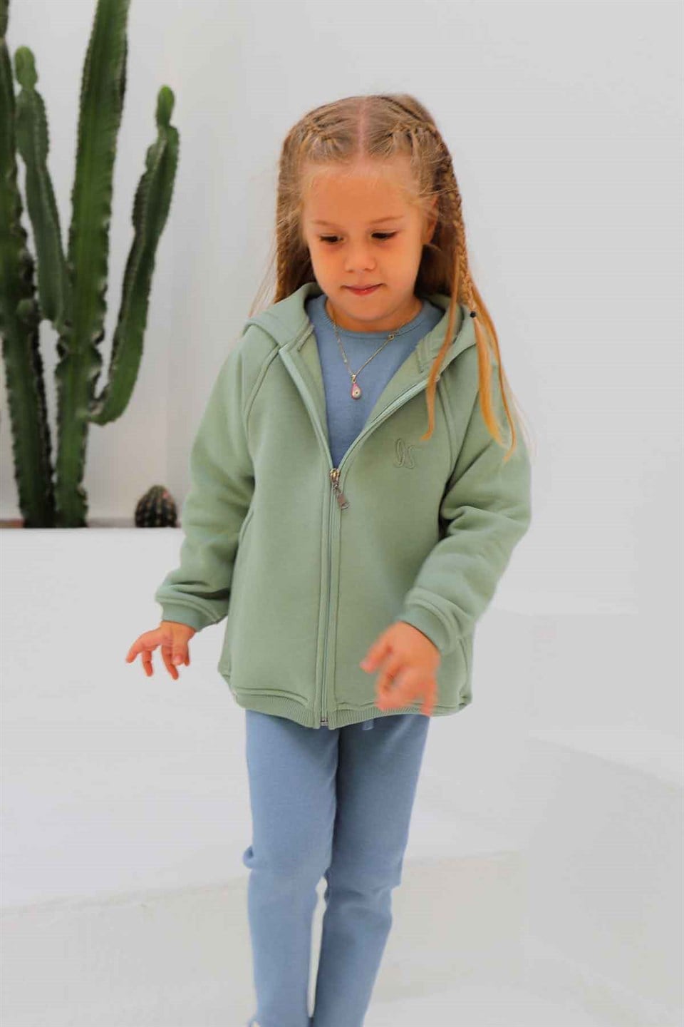 Hoodie Kapüşonlu Ve Fermuarlı Sweatshirt.