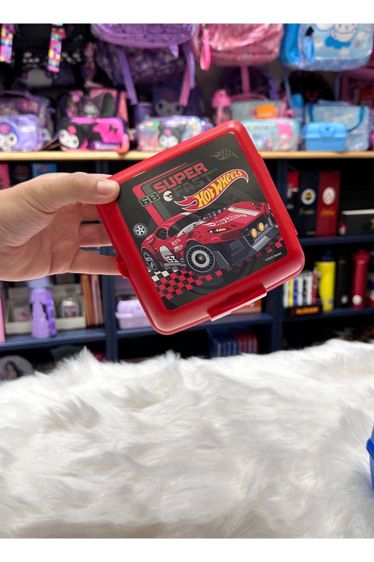 Hot Wheels 4 Bölmeli Beslenme Kabı - Lisanslı