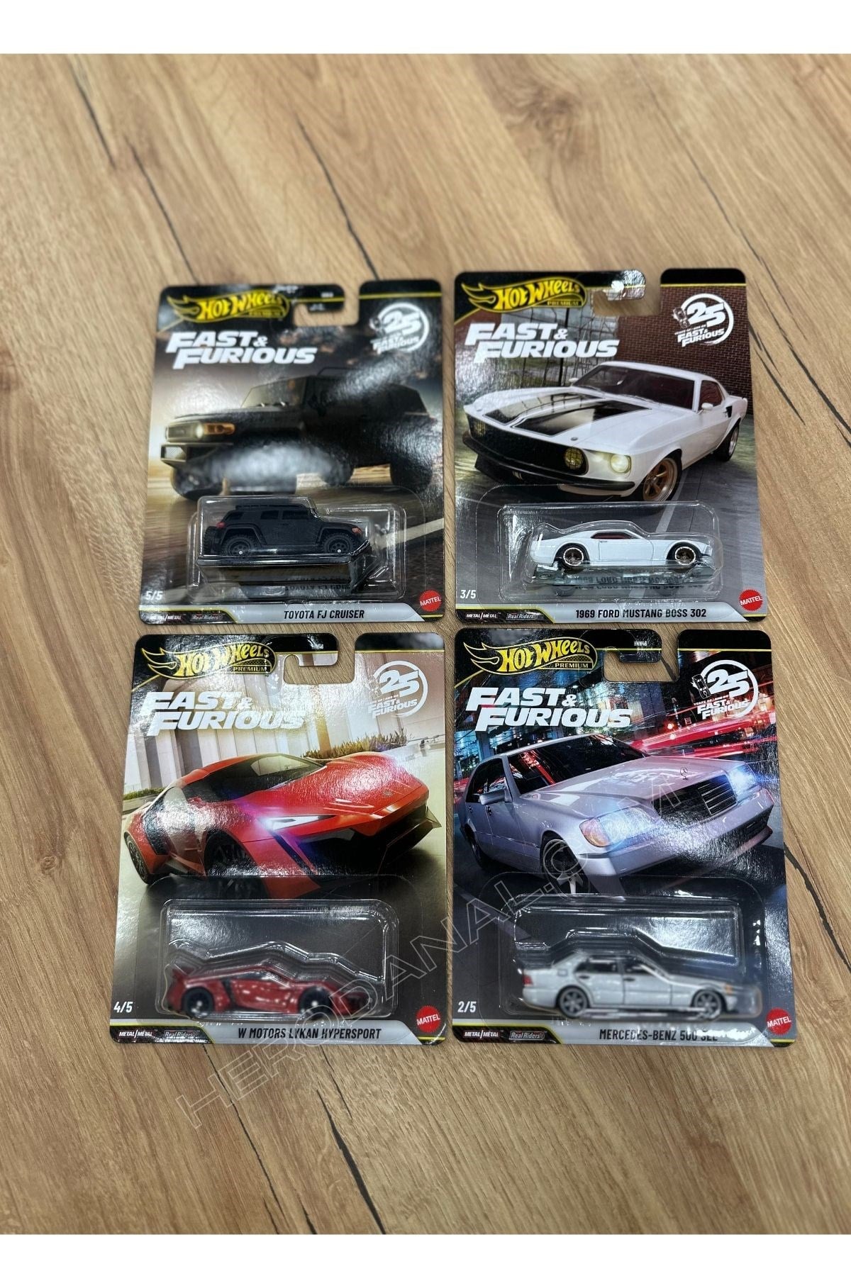 HOT WHEELS Premium Fast & Furious 25.Years 4'lü Araba Seti