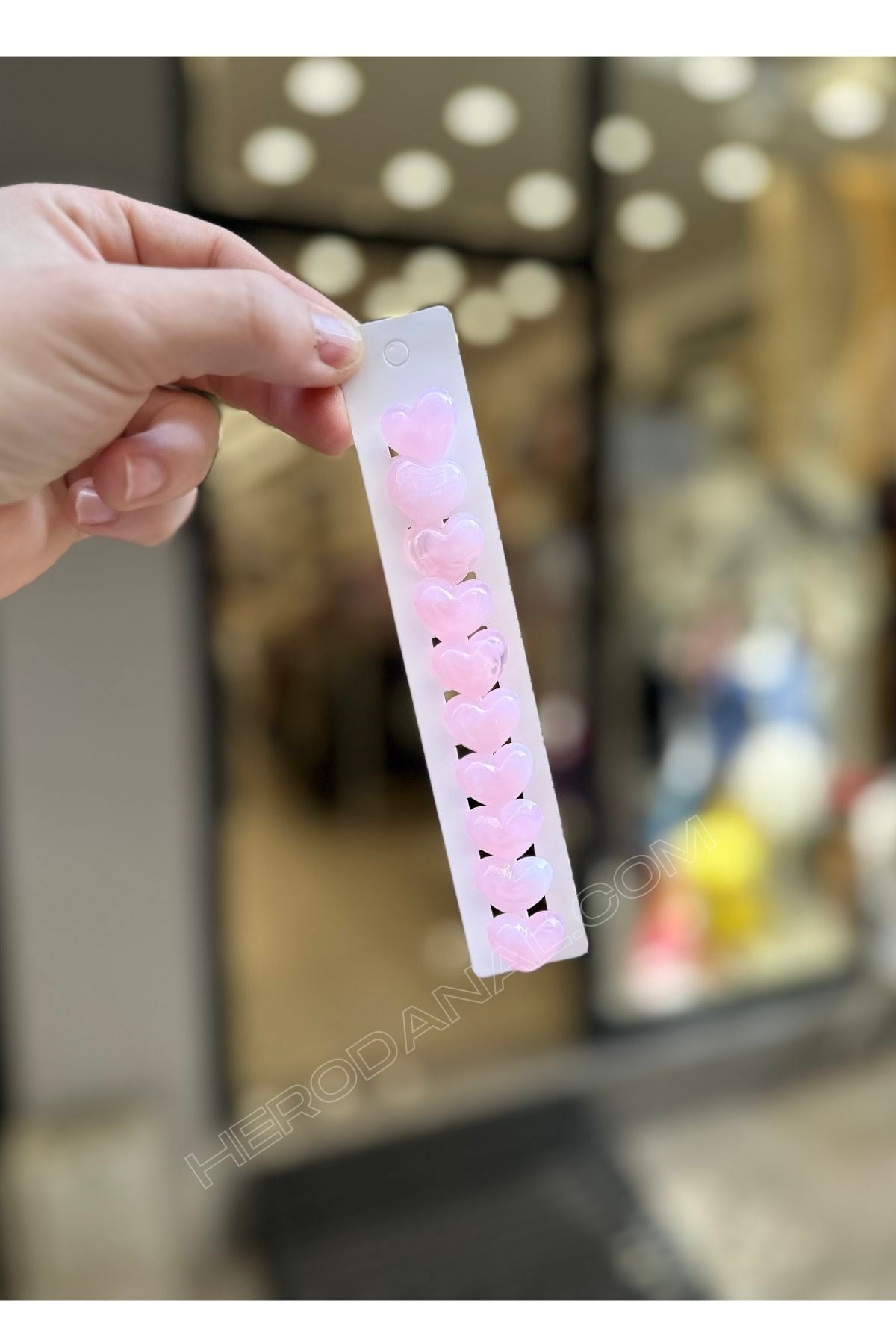 Kalpli Trend Saç Küpesi 10'lu - Seffaf Tema Pudra