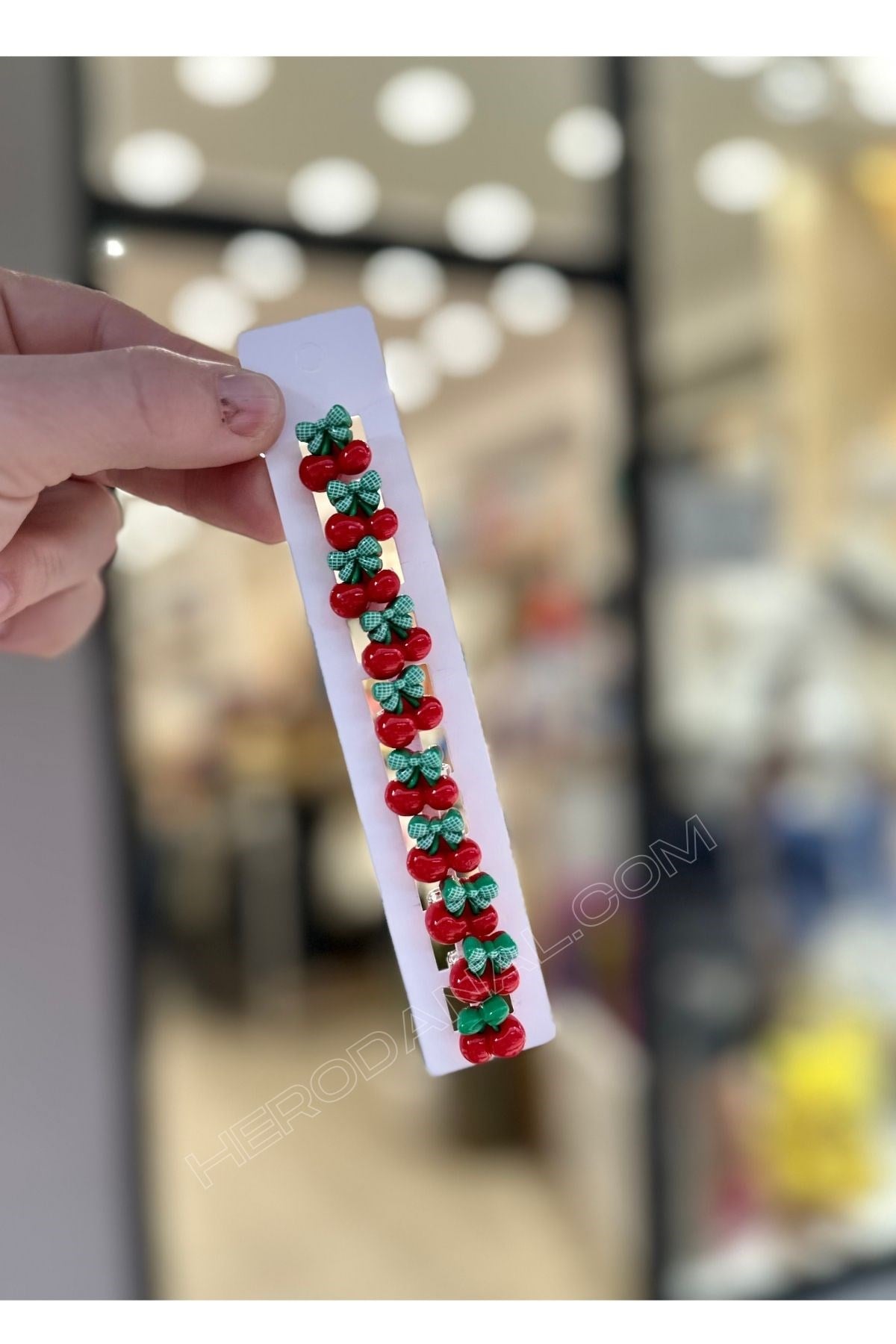 Kiraz Trend Saç Küpesi 10'lu - Kırmızı
