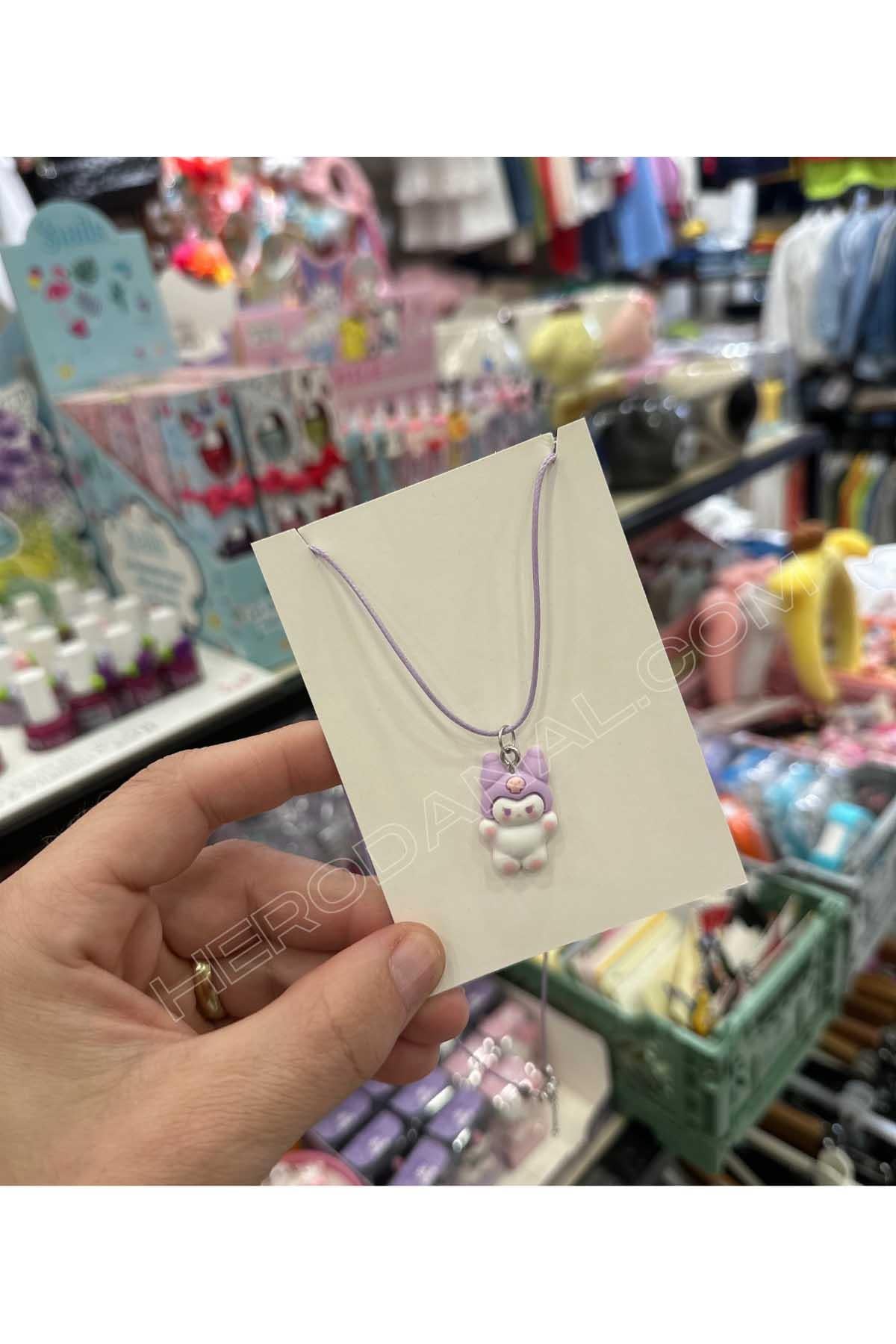 Kuromi Aksesuarlı İp Kolye - Model 4