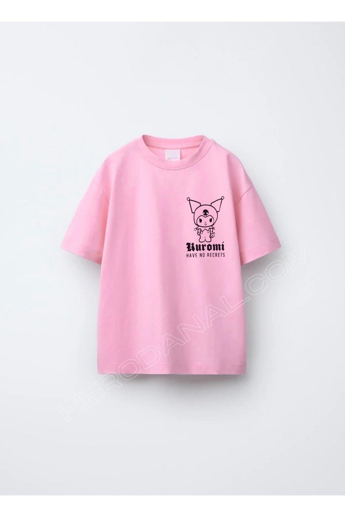 Kuromi Baskılı T-Shırt - Model 8 - Pembe