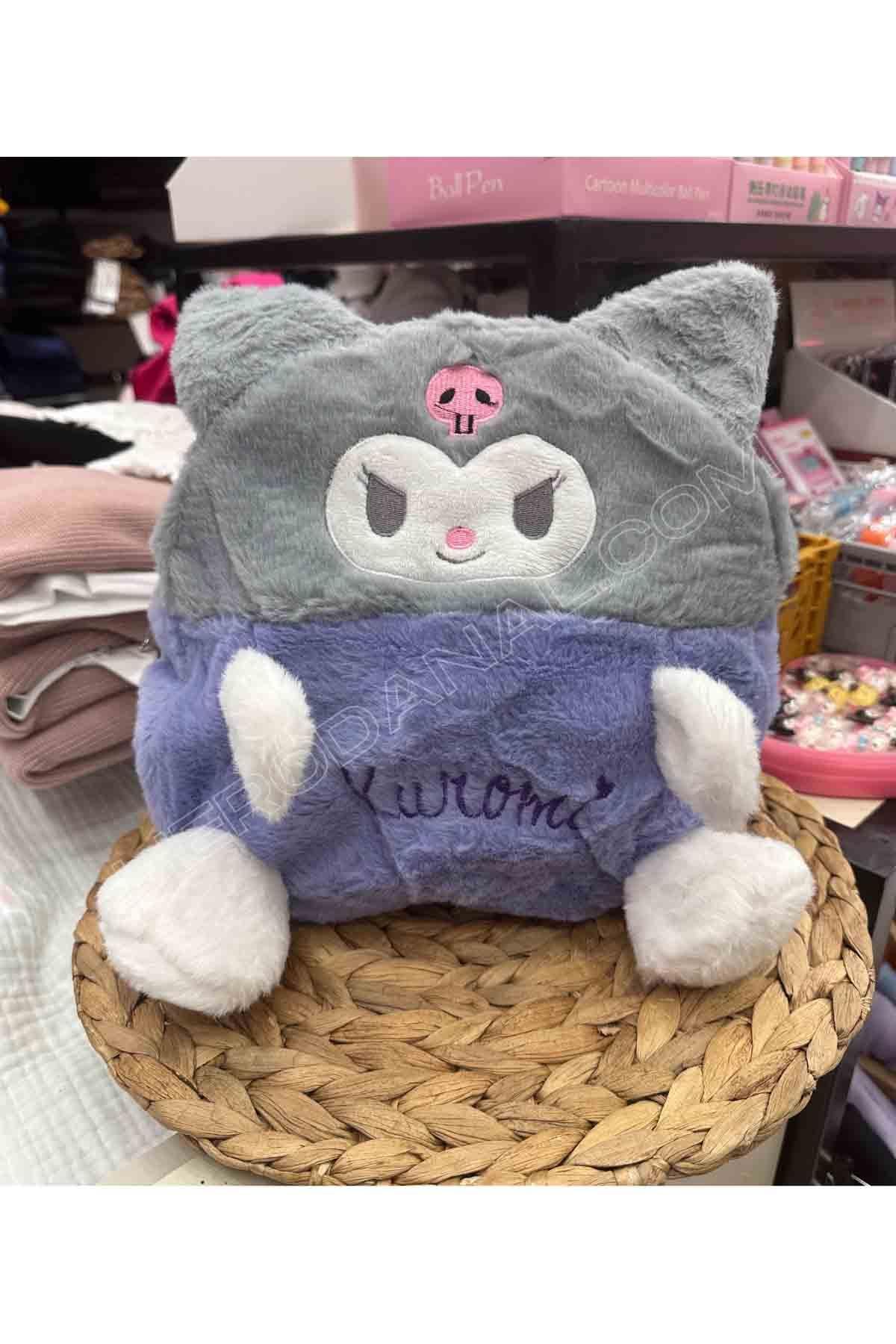 Kuromi Sırt Çantası 28 CM Peluş Kollu