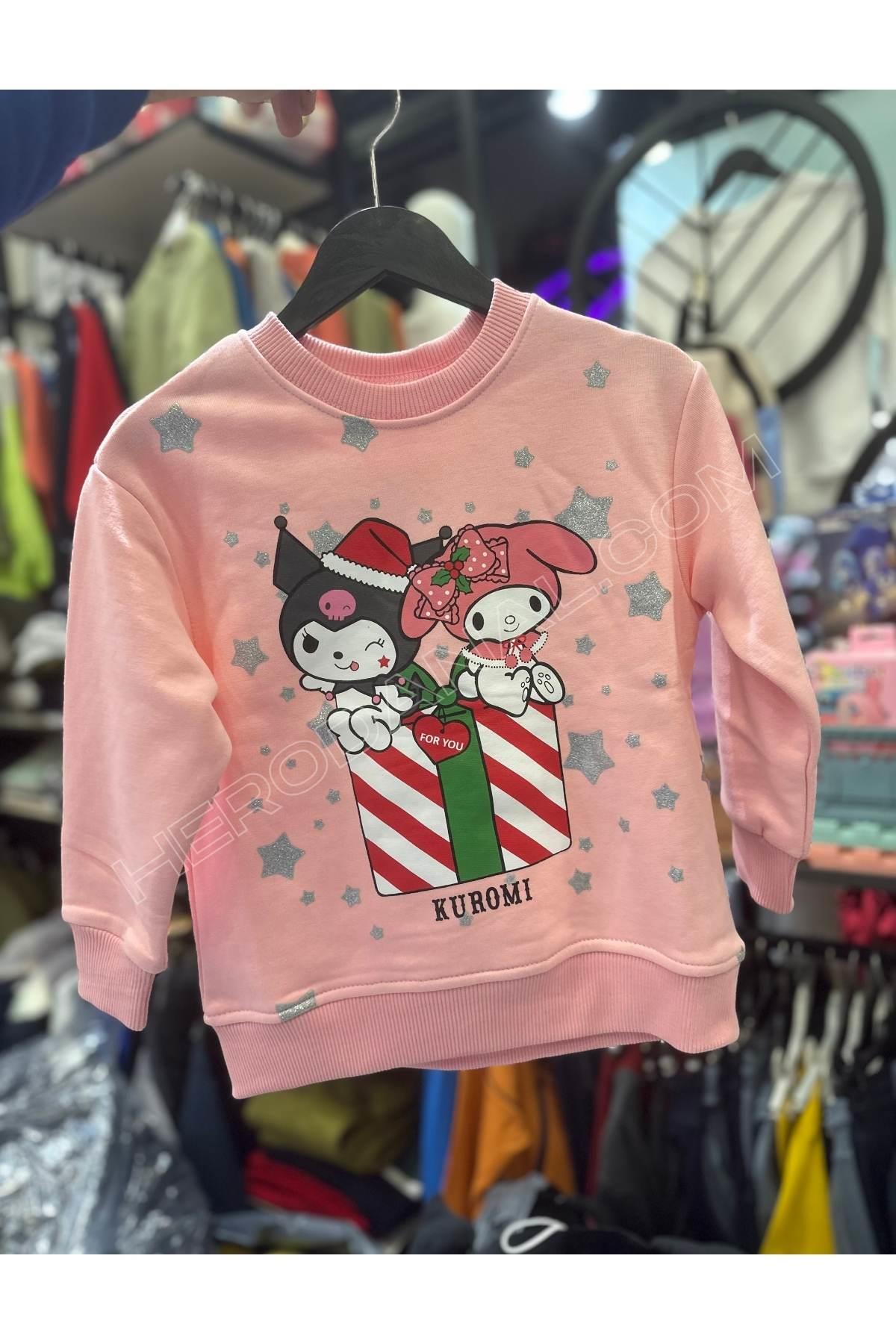 Kuromi ve My Melody Kız Çocuk Sweat - Pembe