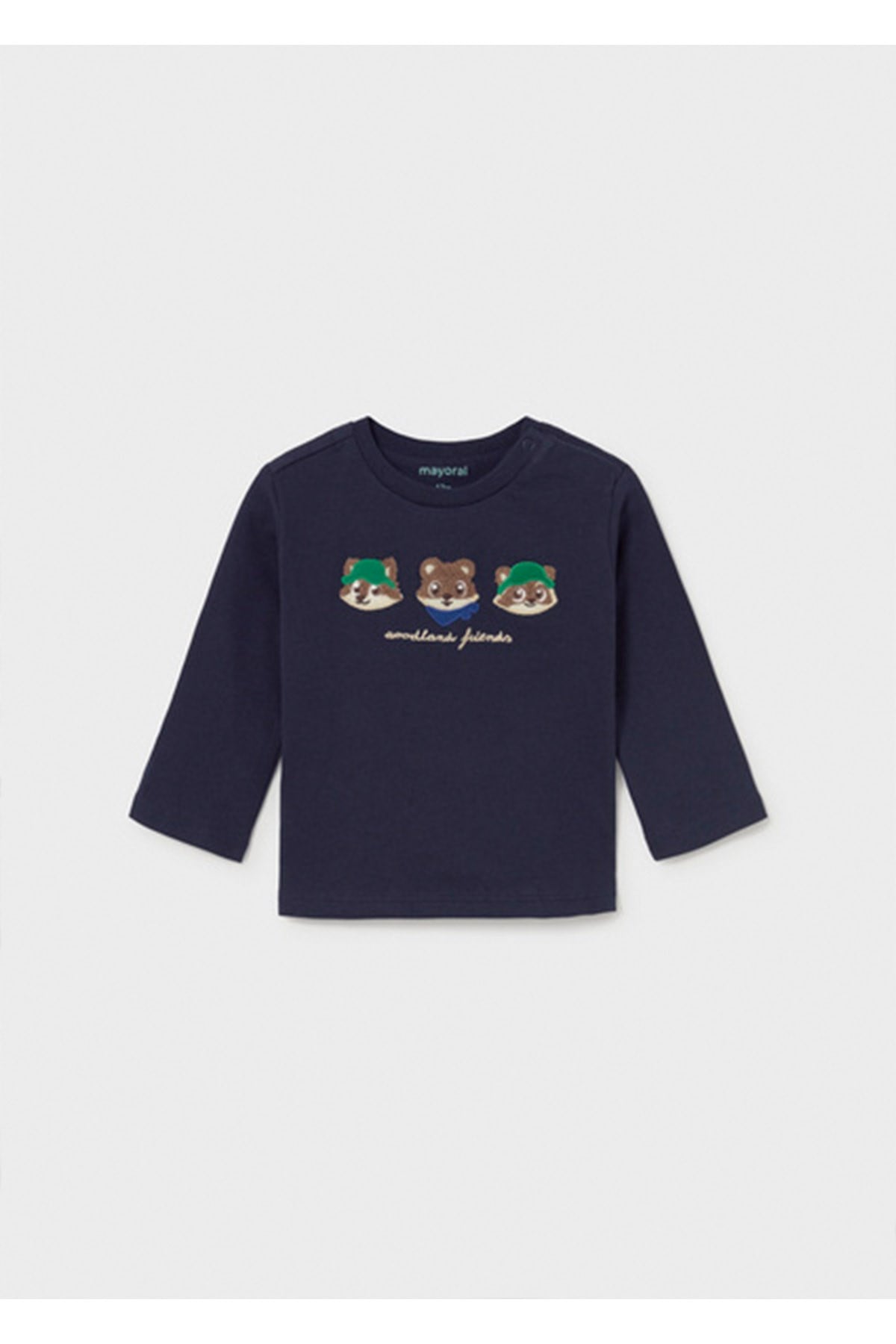 Mayoral Kış Sezon Erkek Bebek Uzun Kol Baskılı Tshirt - Lacivert
