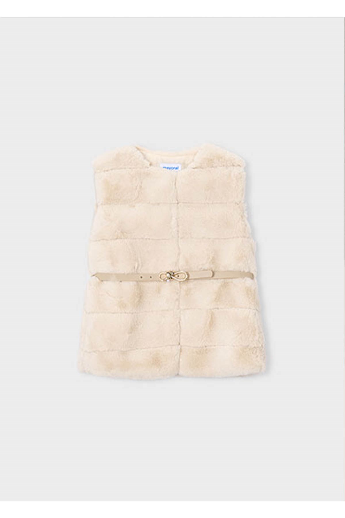 Mayoral Kış Sezon Kız Çocuk Kemerli Yelek - Krem