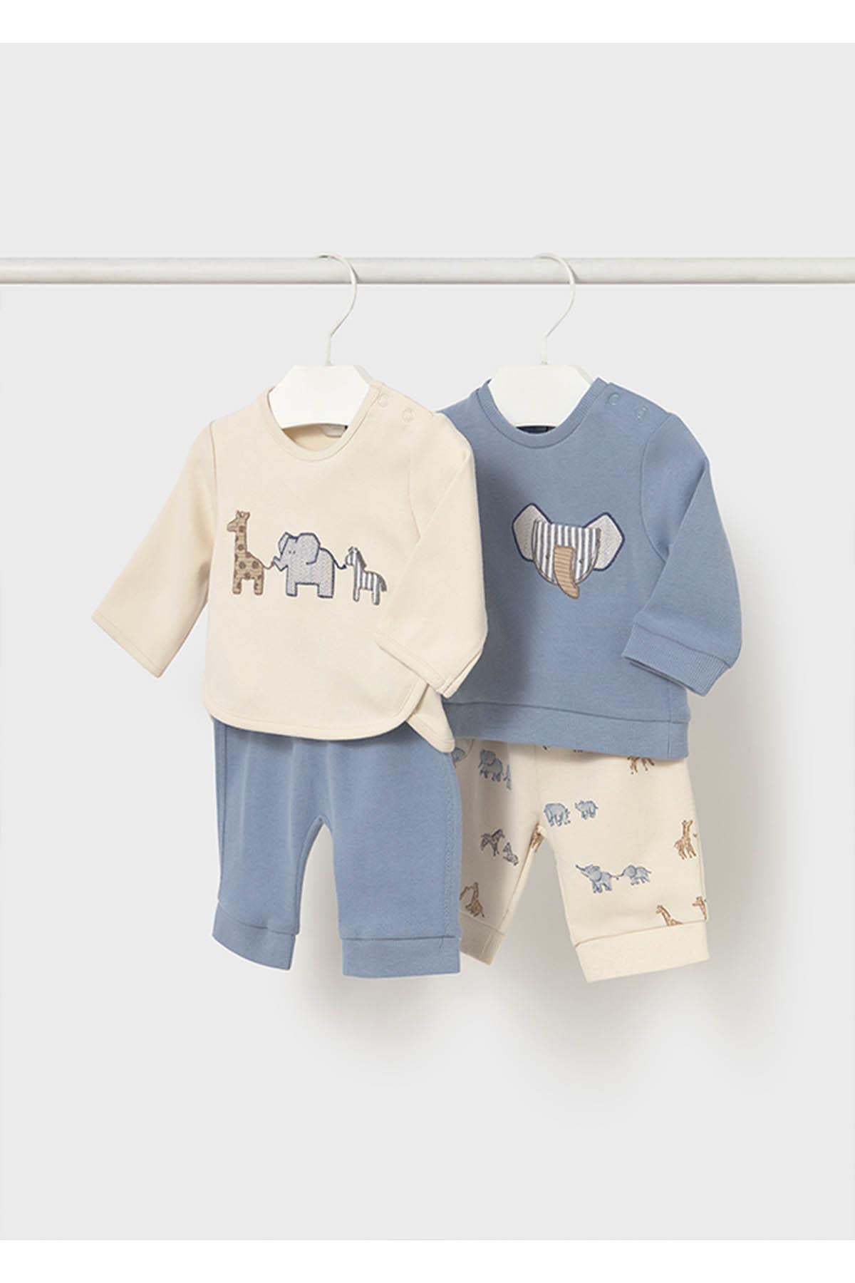 Mayoral Kışlık Erkek Bebek 4'lü Set 2'li Takım - Mavi