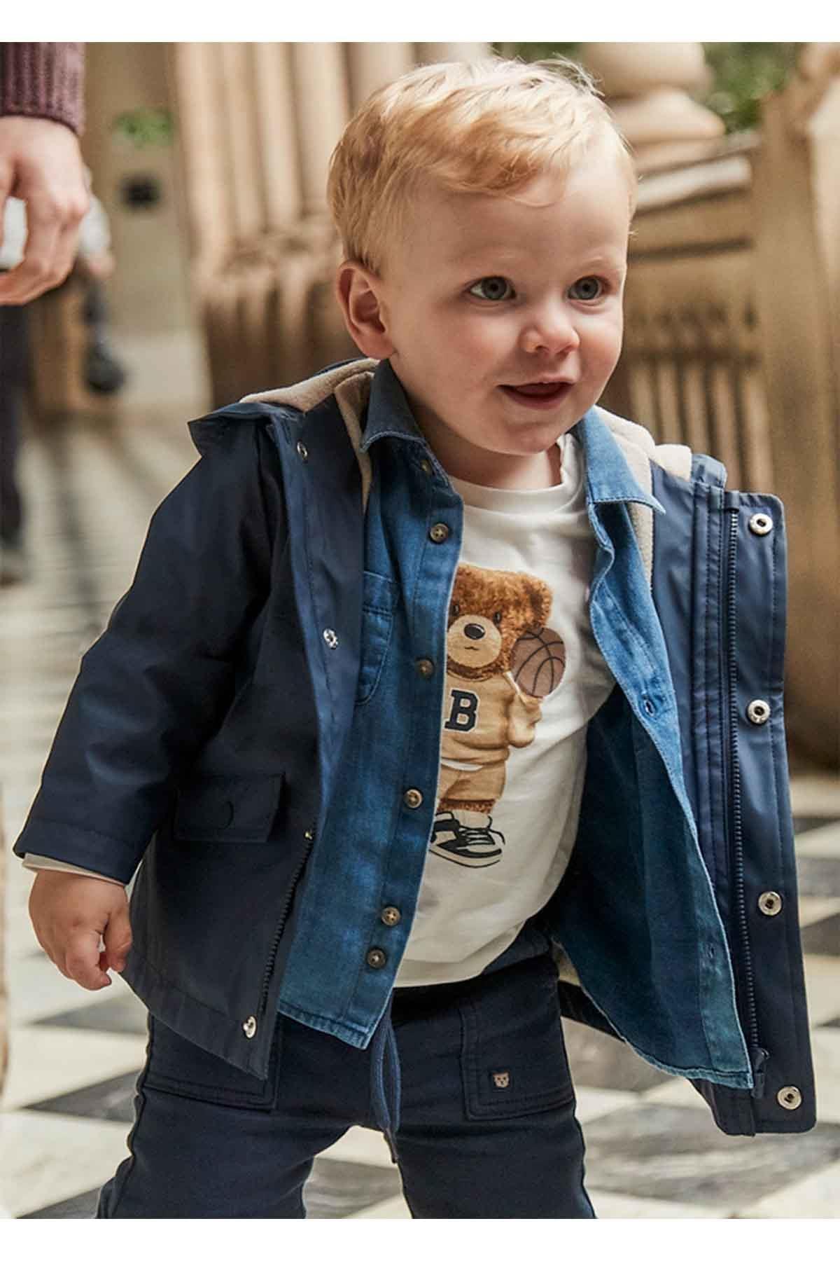 Mayoral Kışlık Erkek Bebek Ceket Yağmurluk - Mavi