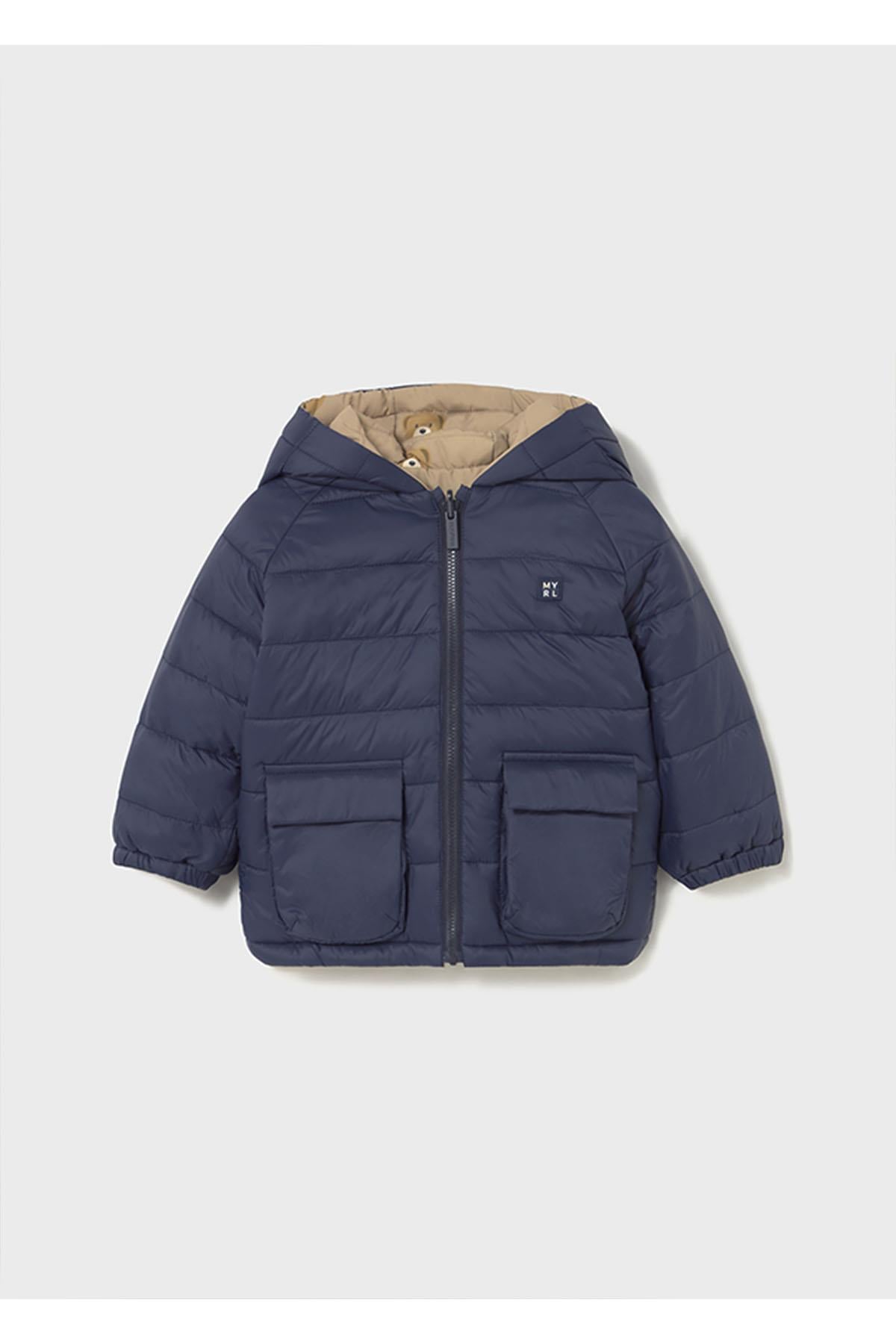 Mayoral Kışlık Erkek Bebek Çift Taraflı Ceket Mont - Bej ve Mavi