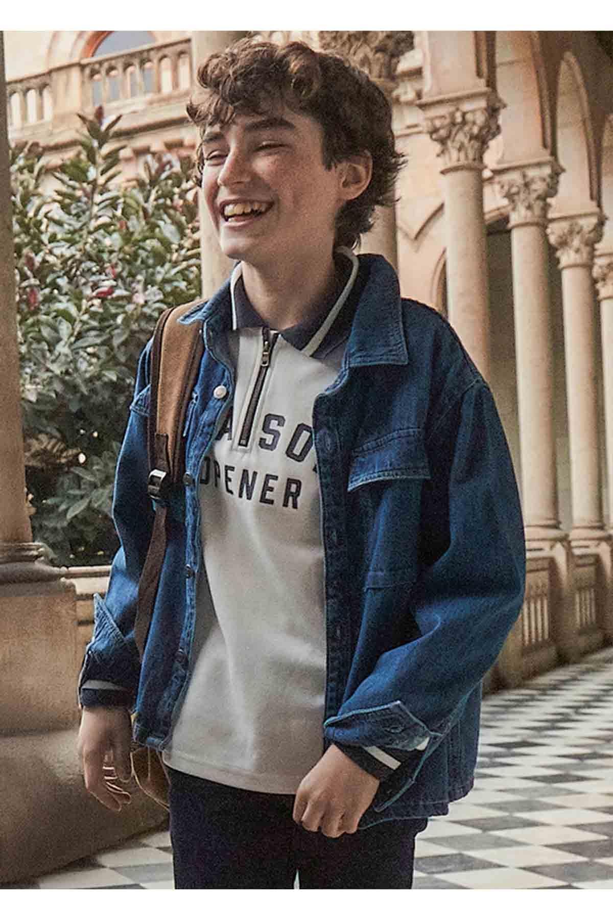 Mayoral Kışlık Erkek Çocuk Denim Gömlek  - Mavi