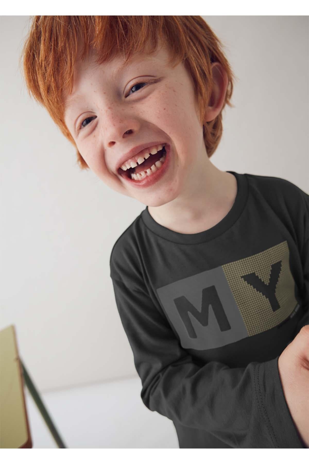 Mayoral Kışlık Erkek Çocuk Uzun Kol Tshirt - Gri