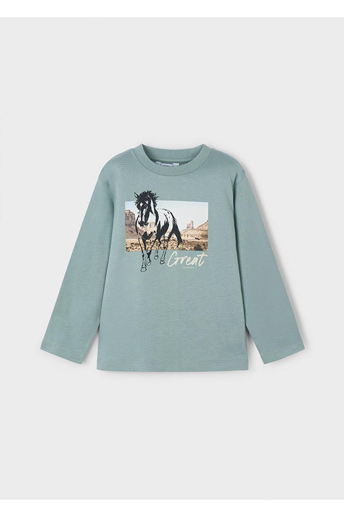 Mayoral Kışlık Erkek Çocuk Uzun Kol Tshirt - Yeşil