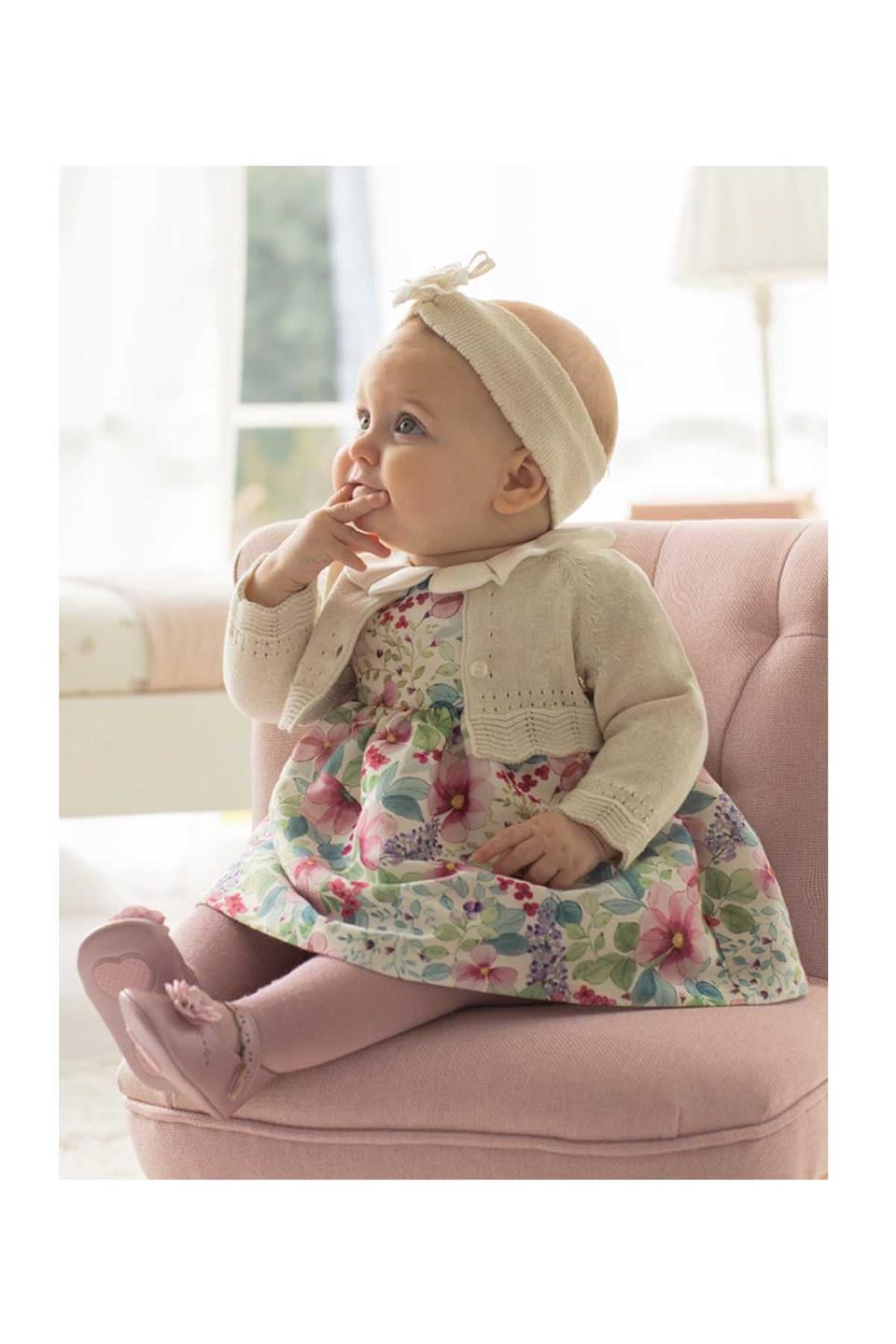 Mayoral Kışlık Kız Bebek Bolero Ceket Krem