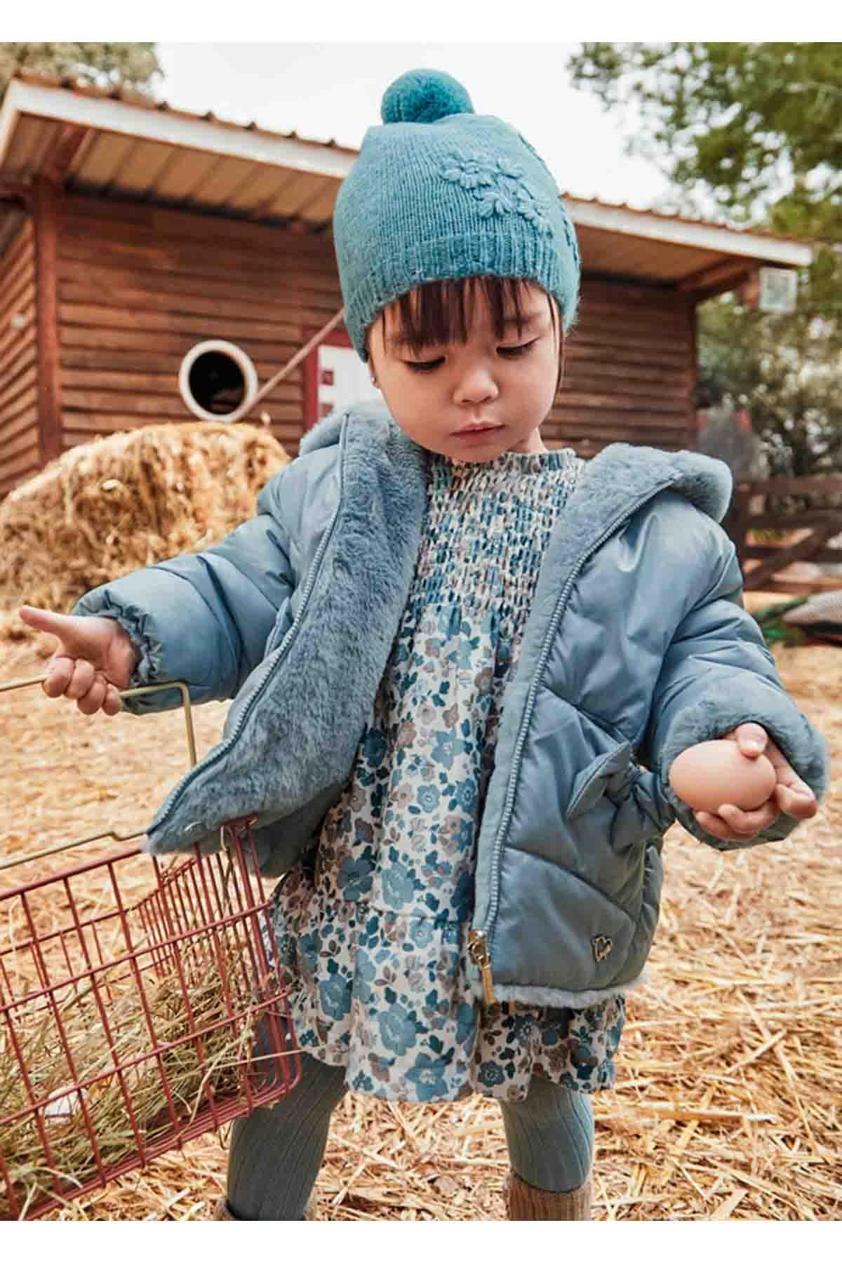 Mayoral Kışlık Kız Bebek Çift Taraflı Mont - Mavi